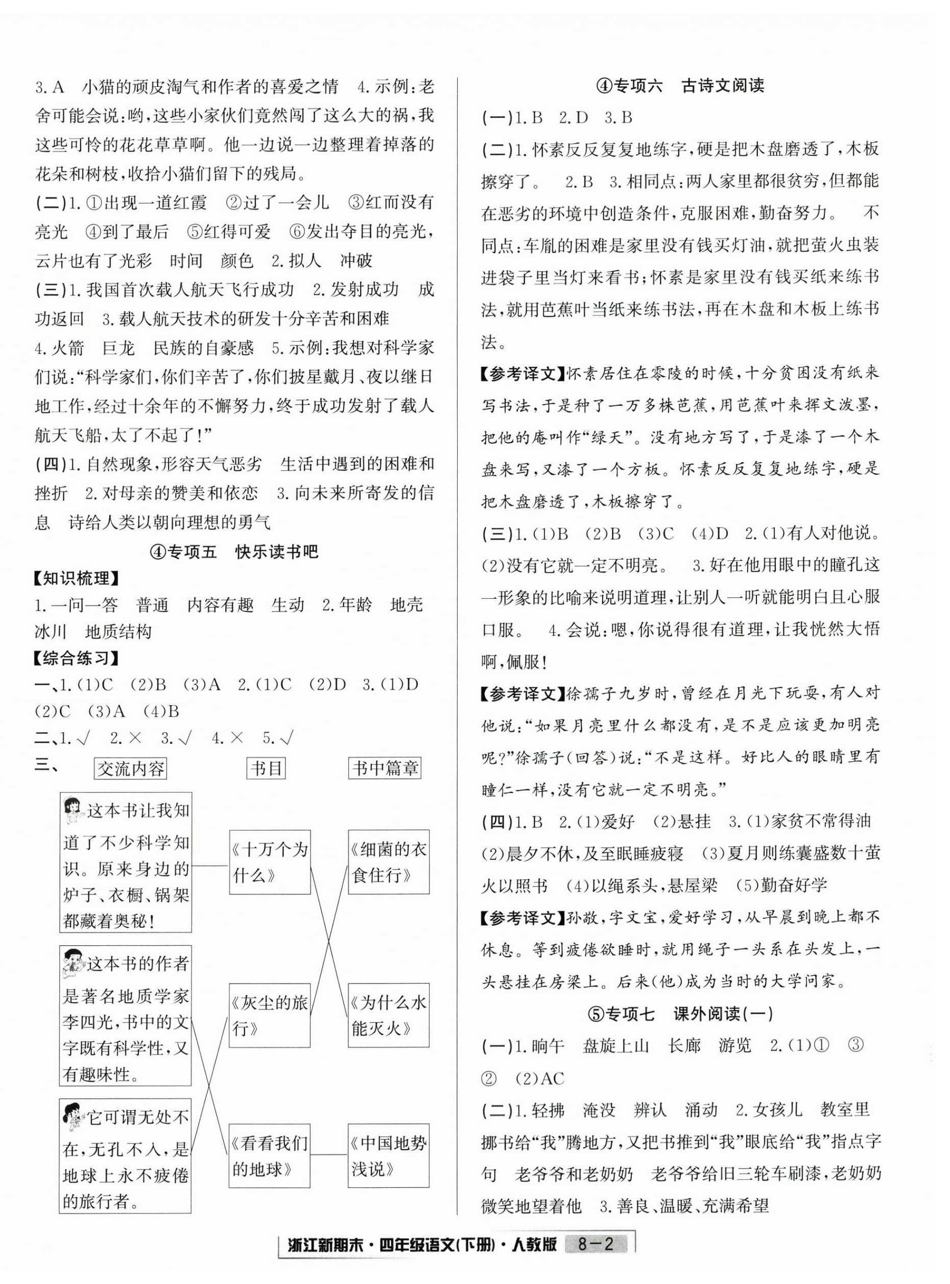 2025年浙江新期末四年級語文下冊人教版 第2頁