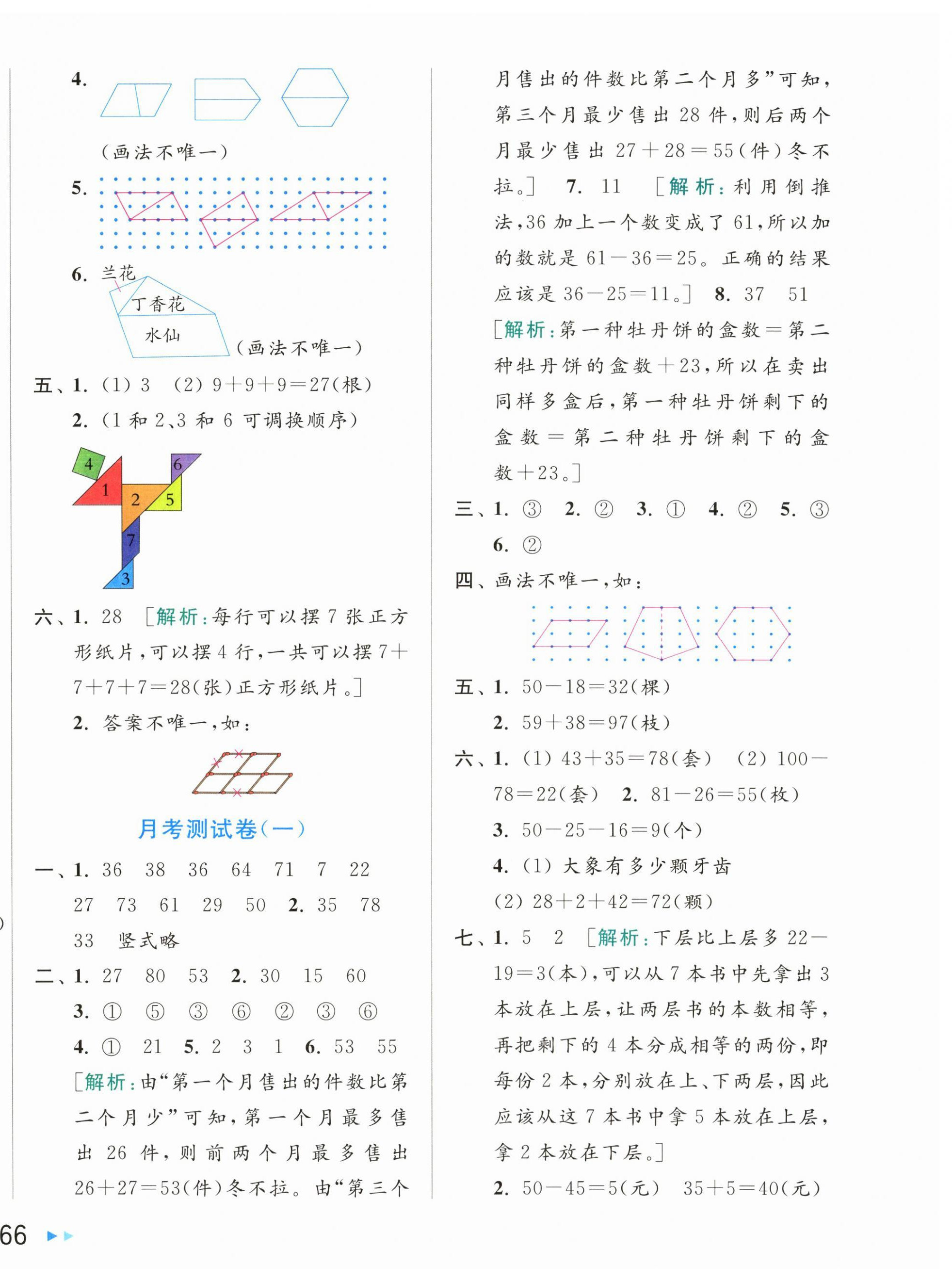 2024年亮點(diǎn)給力大試卷二年級(jí)數(shù)學(xué)上冊(cè)蘇教版 第4頁(yè)