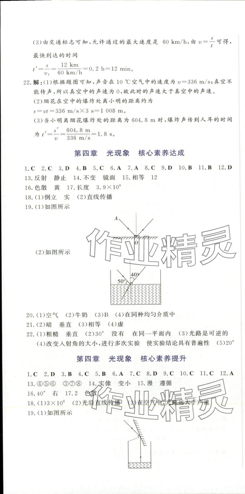 2025年同步优学核心素养评价八年级物理上册人教版&nbsp;第4页