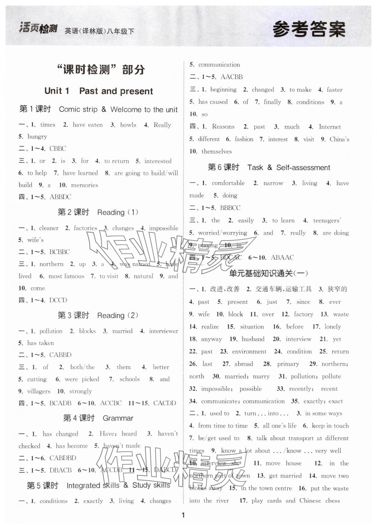 2024年通城學(xué)典活頁(yè)檢測(cè)八年級(jí)英語(yǔ)下冊(cè)譯林版泰州專(zhuān)版 第1頁(yè)