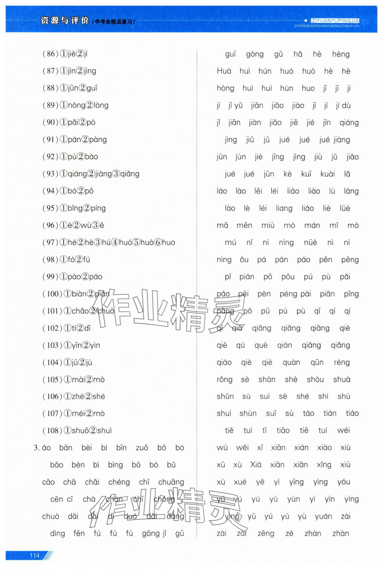2025年資源與評價中考全程總復習語文 第3頁