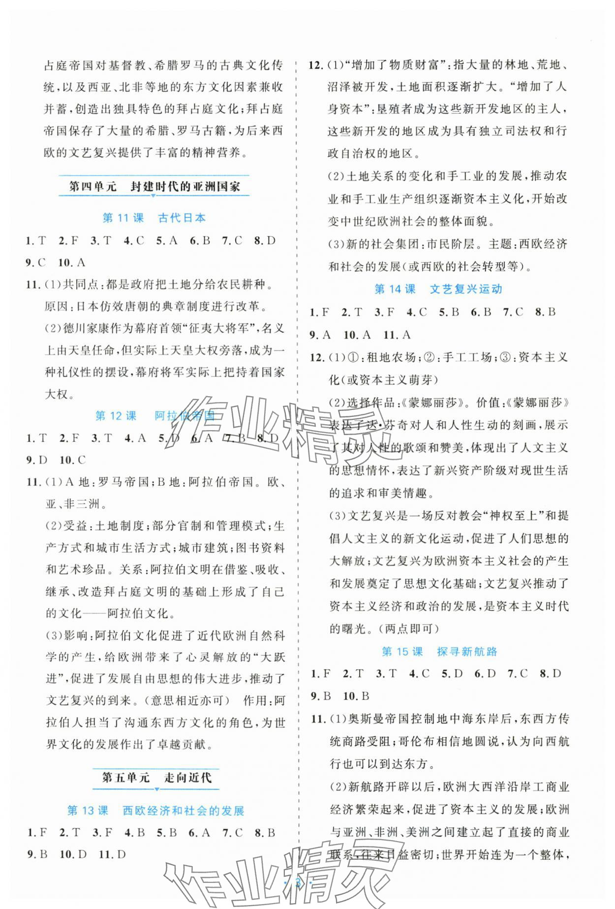 2025年精彩練習就練這一本九年級歷史全一冊人教版評議教輔 第3頁