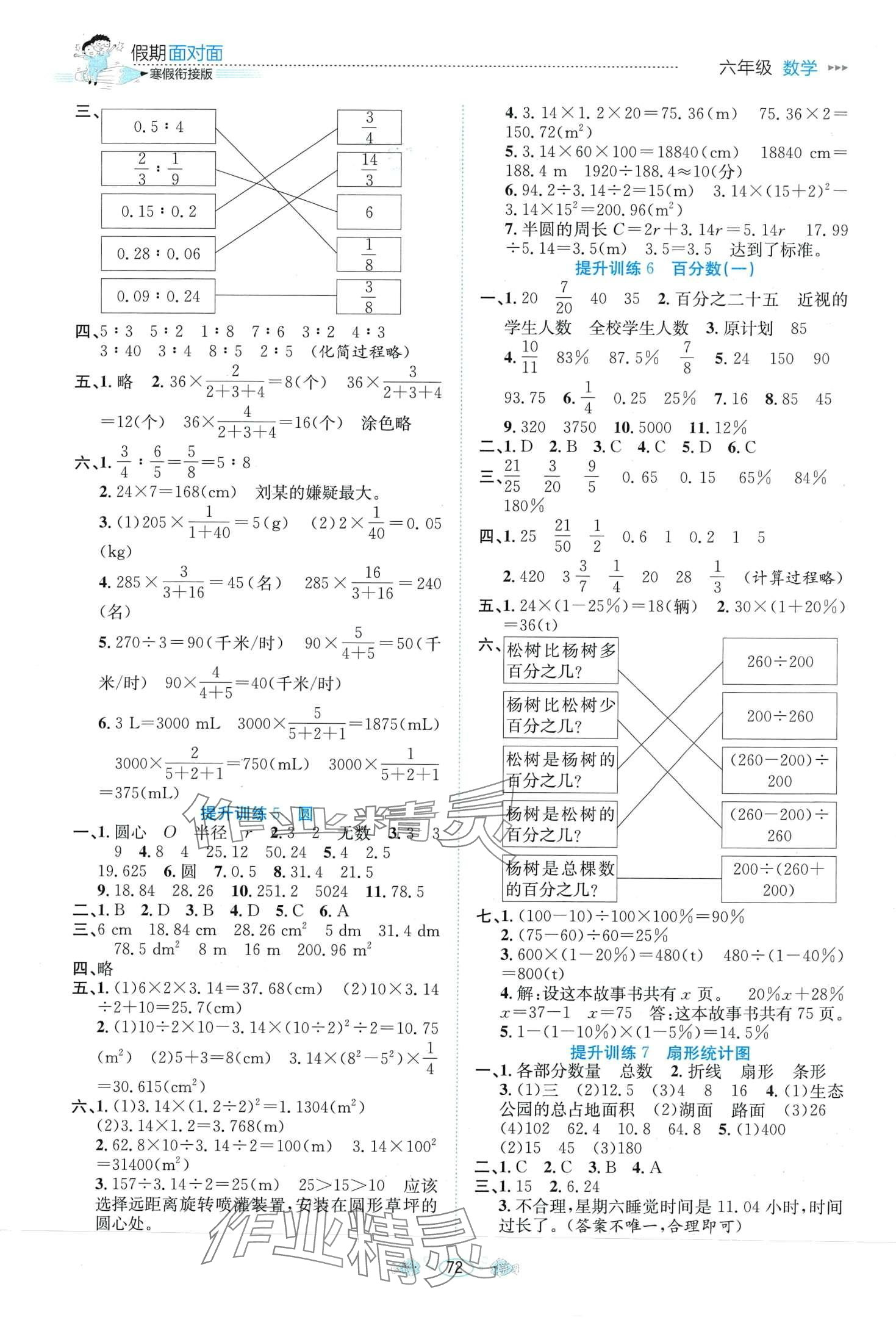 2024年假期面對面南方出版社六年級數(shù)學(xué) 第2頁