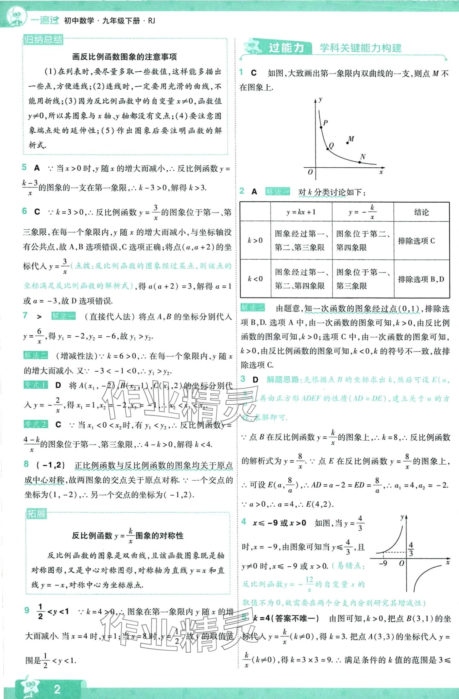 2024年一遍过九年级数学下册人教版 第2页