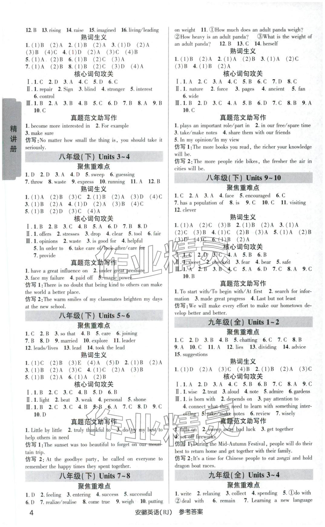 2026年安徽新中考英语人教版 第3页