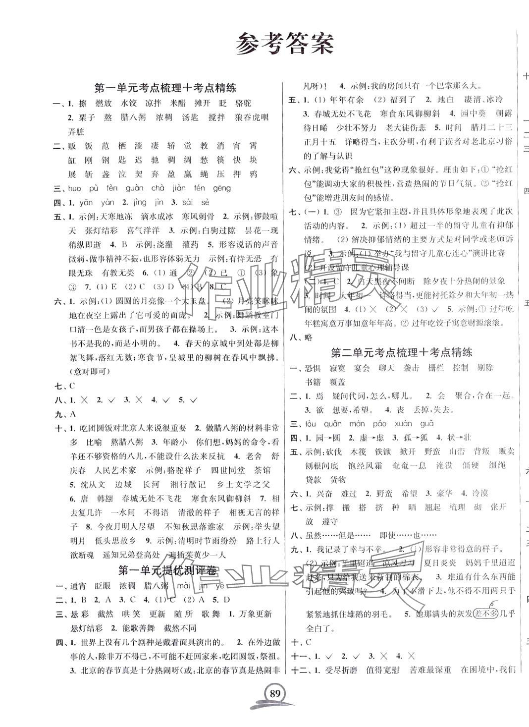 2024年直擊考點(diǎn)沖刺100分六年級(jí)語(yǔ)文下冊(cè)全國(guó)版 第1頁(yè)