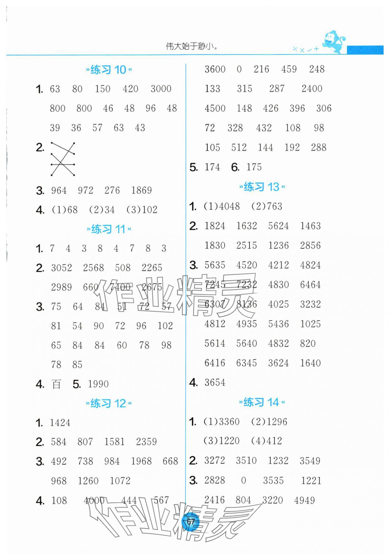 2024年小學(xué)數(shù)學(xué)口算心算速算三年級(jí)上冊(cè)蘇教版 第3頁