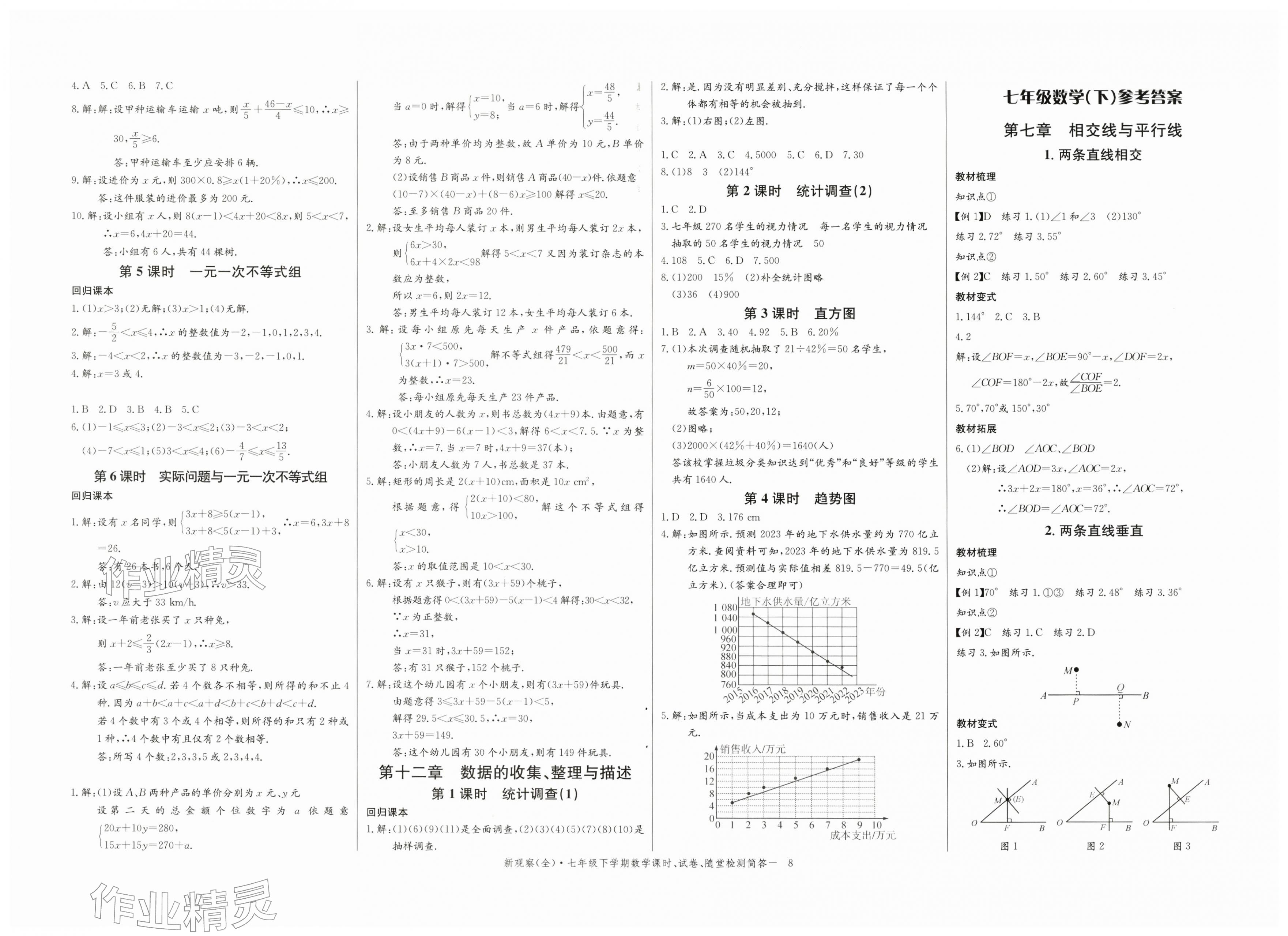 2026年思维新观察七年级数学下册人教版&nbsp;第8页