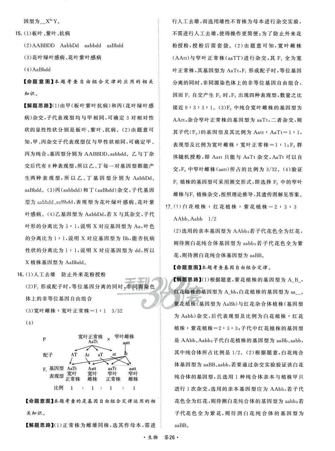 2024年天利38套對接高考單元專題訓練高中生物 第26頁