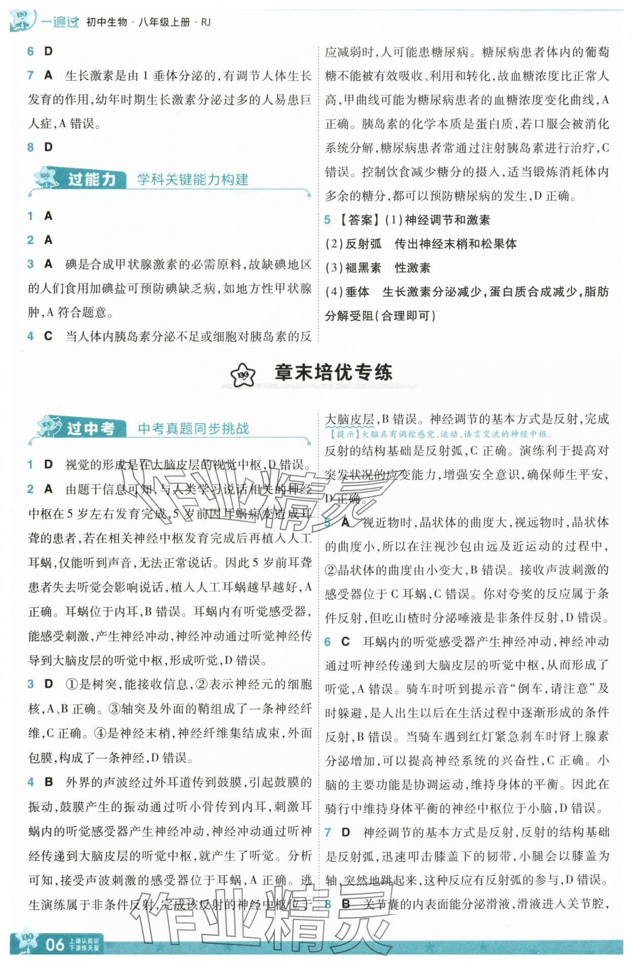 2025年一遍过八年级生物上册人教版 第6页