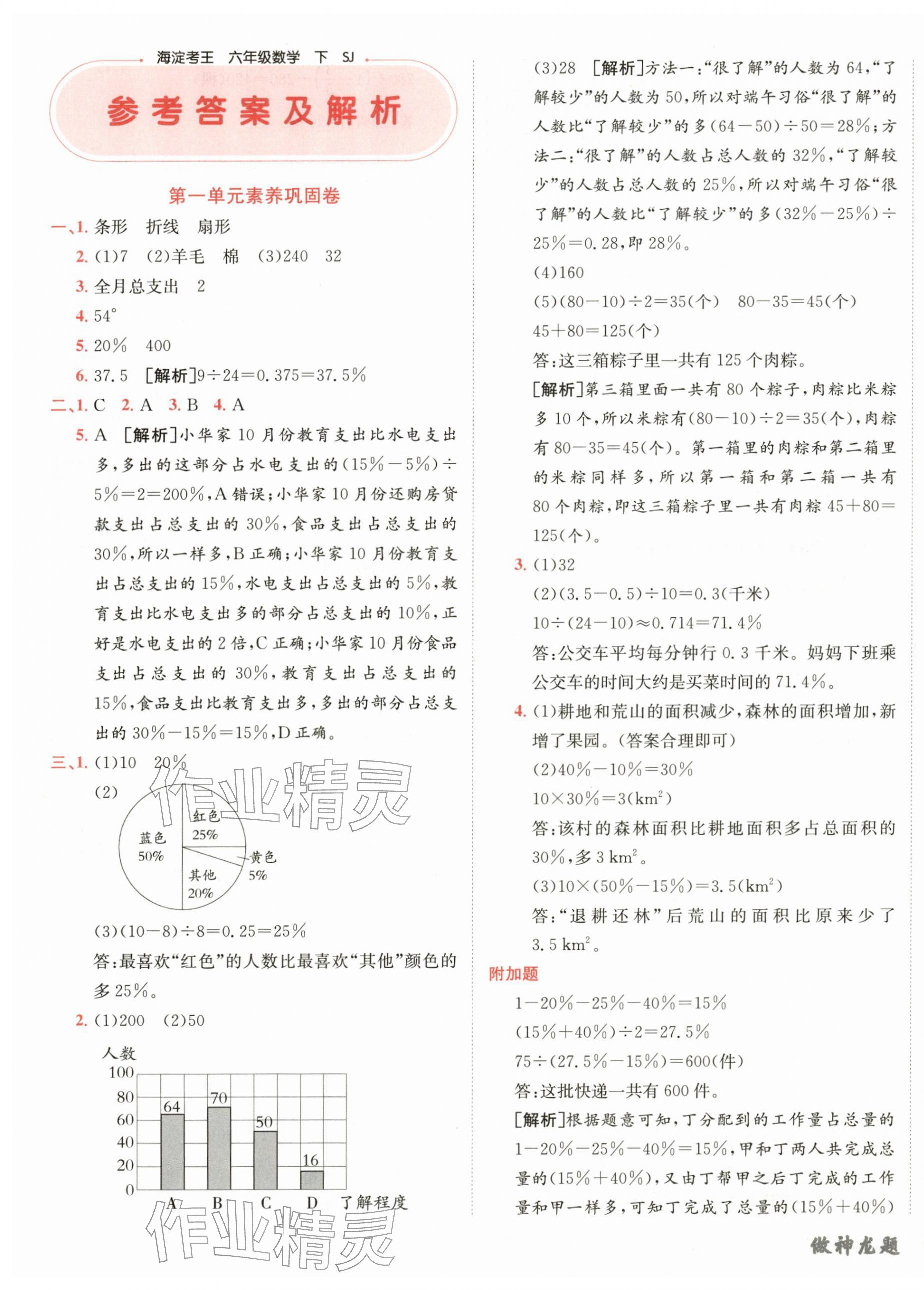 2026年神龙牛皮卷海淀考王六年级数学下册苏教版&nbsp;第1页