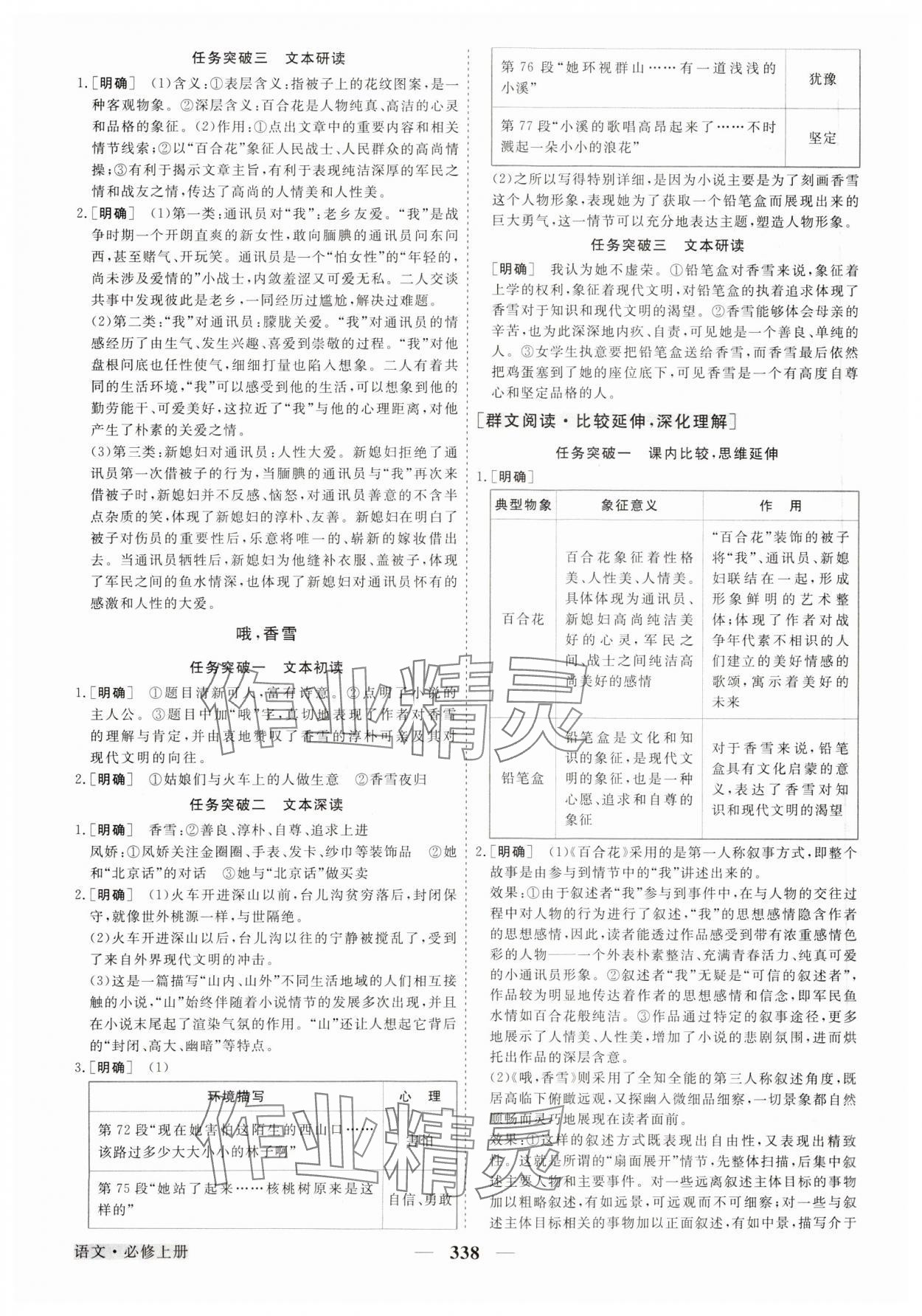 2023年高中同步創(chuàng)新課堂優(yōu)化方案高中語文必修上冊人教版 參考答案第5頁