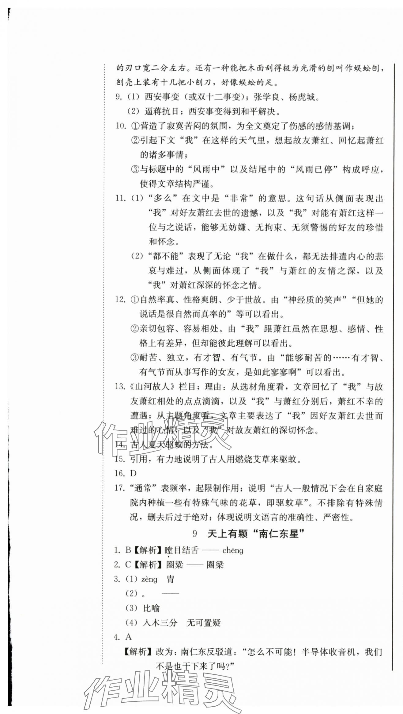 2025年初中学业质量检测八年级语文上册人教版 第13页