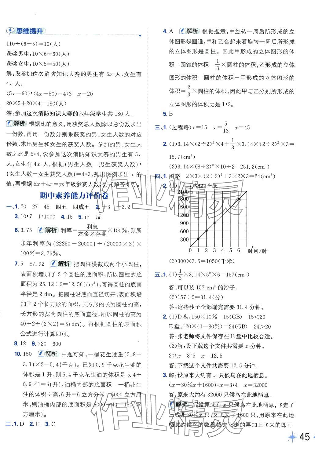 2024年小學(xué)必刷卷六年級數(shù)學(xué)下冊人教版 第5頁