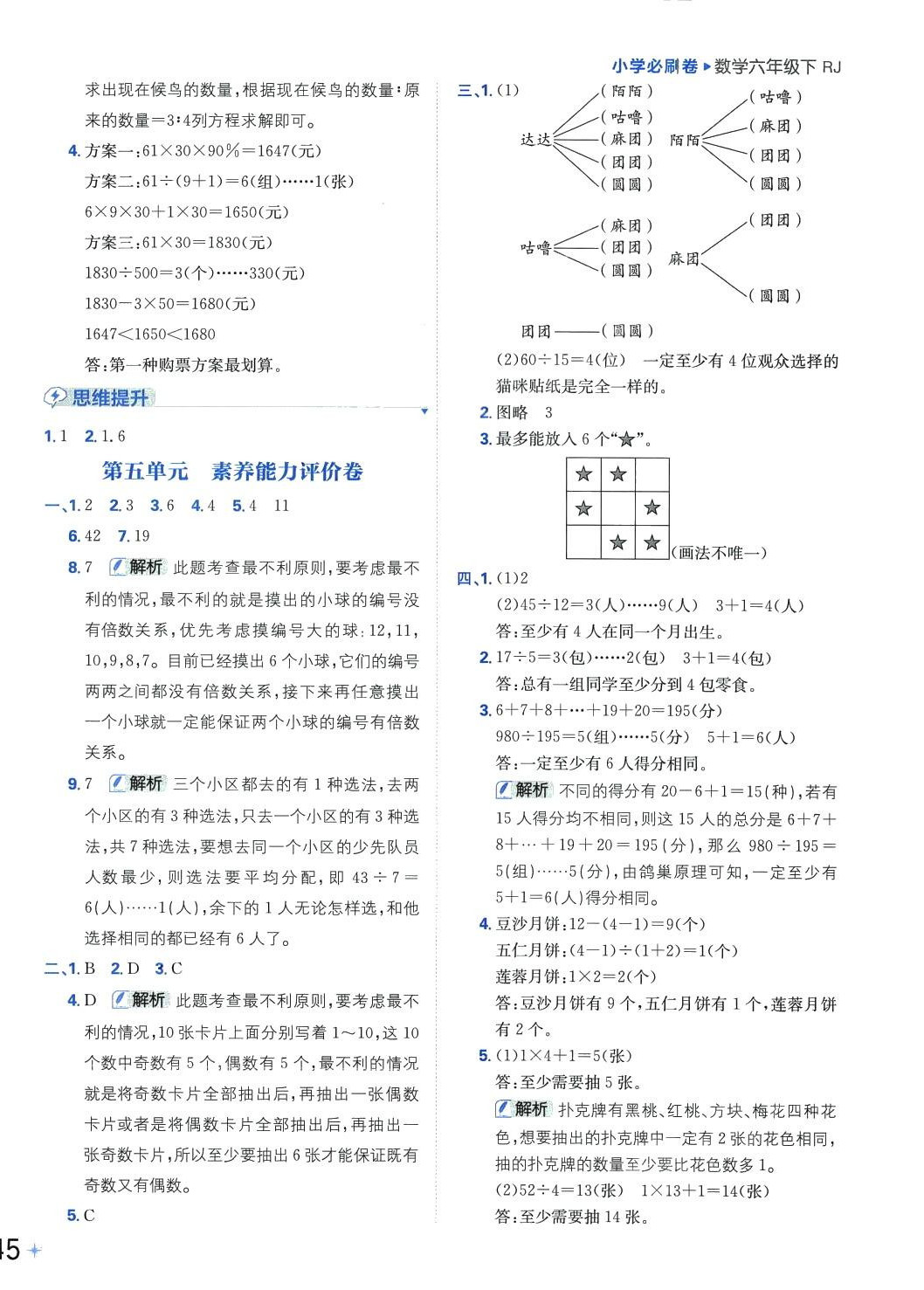 2024年小學(xué)必刷卷六年級數(shù)學(xué)下冊人教版 第6頁