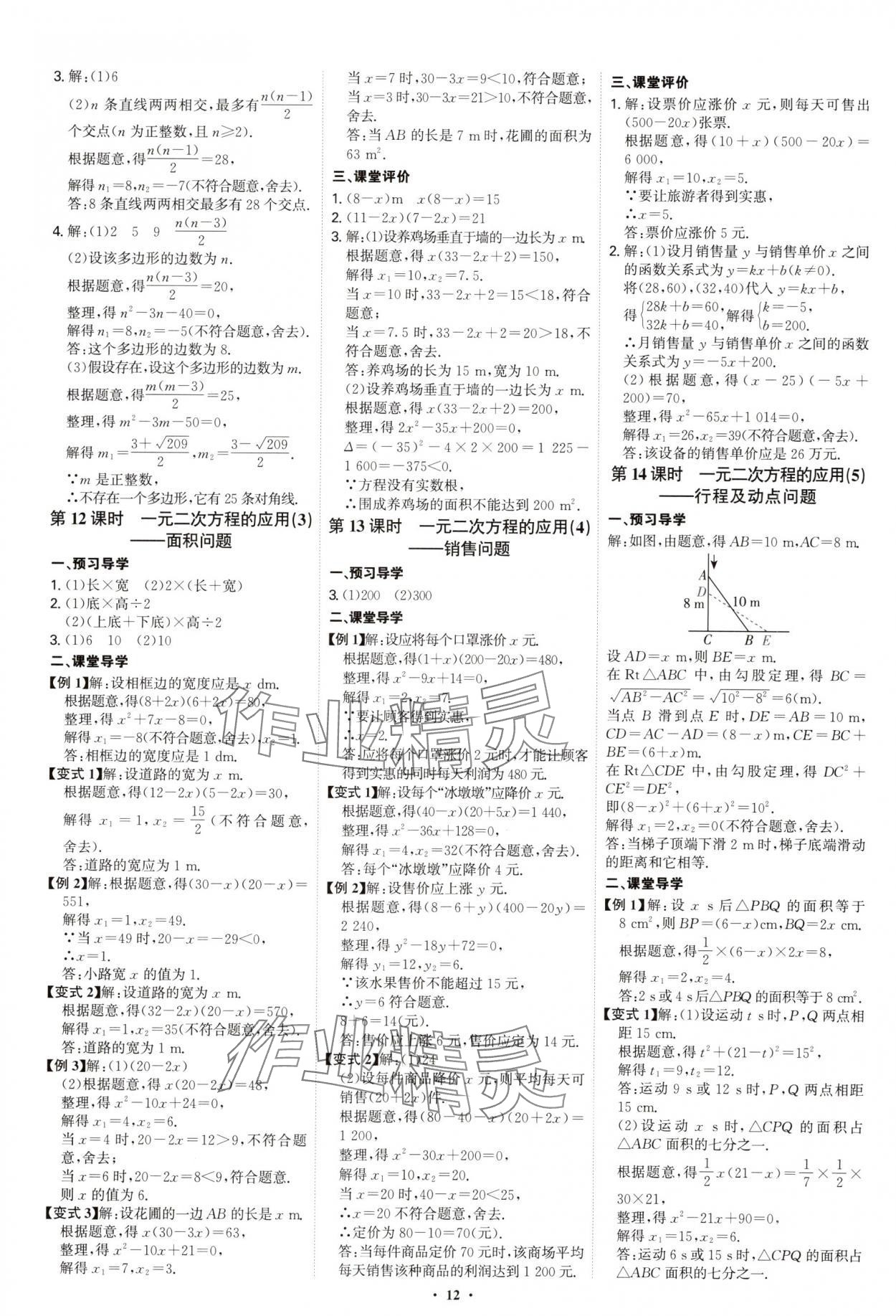 2025年多维导学案九年级数学全一册北师大版 第12页
