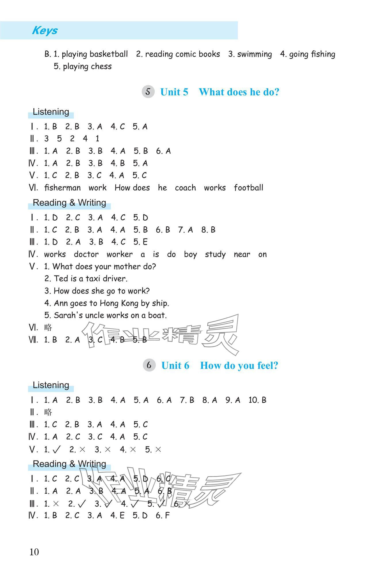 2025年單元加期末特訓(xùn)六年級英語上冊人教版&nbsp;參考答案第3頁