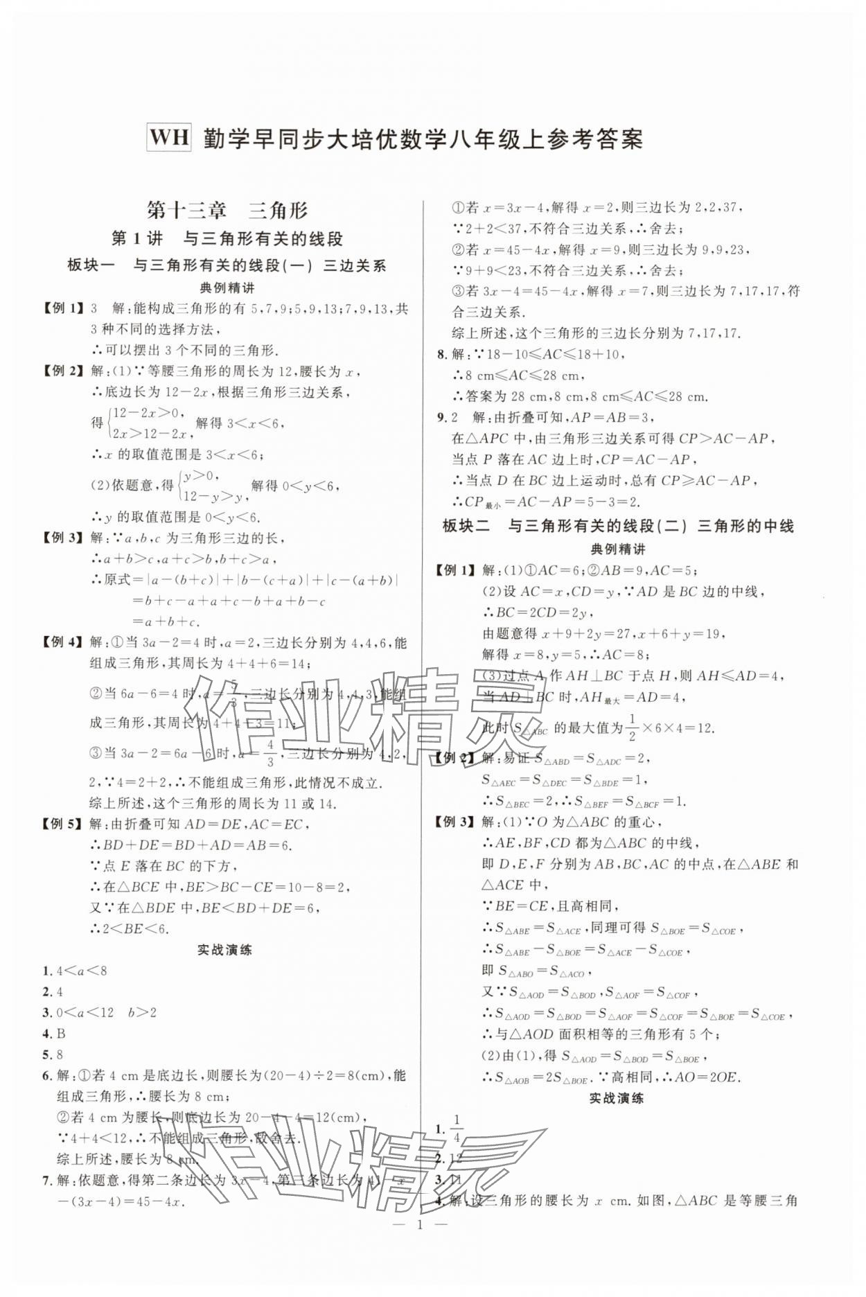 2025年勤学早同步大培优八年级数学上册人教版 第1页