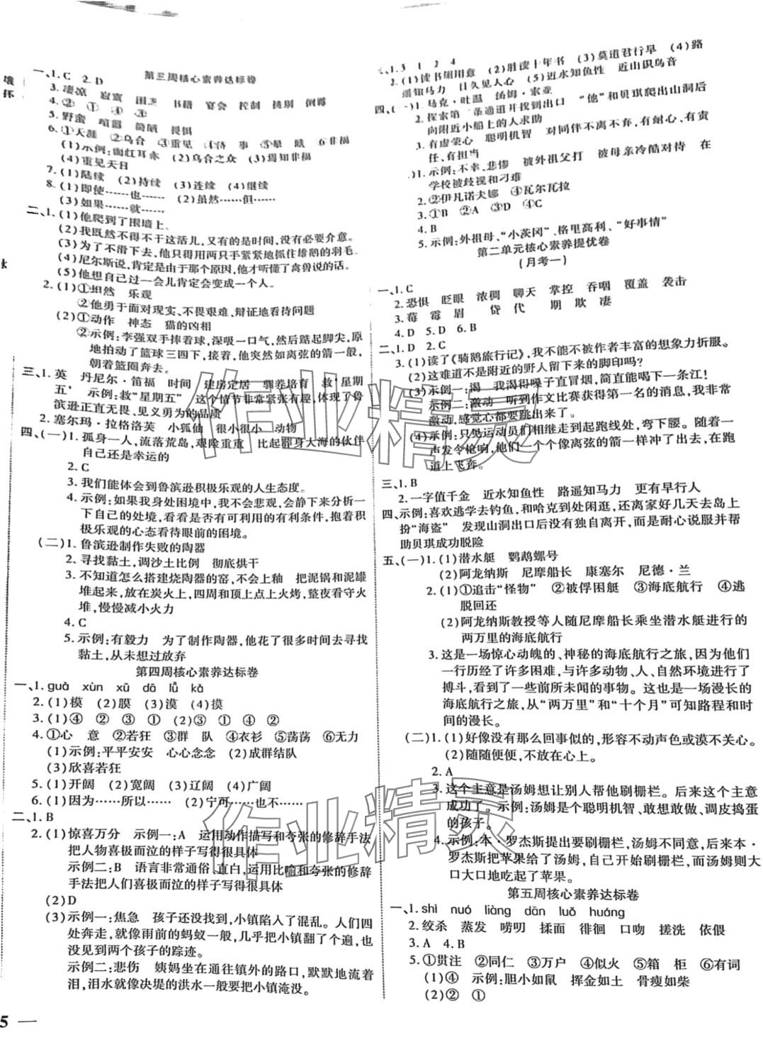 2024年状元提优必刷卷六年级语文下册人教版 第2页