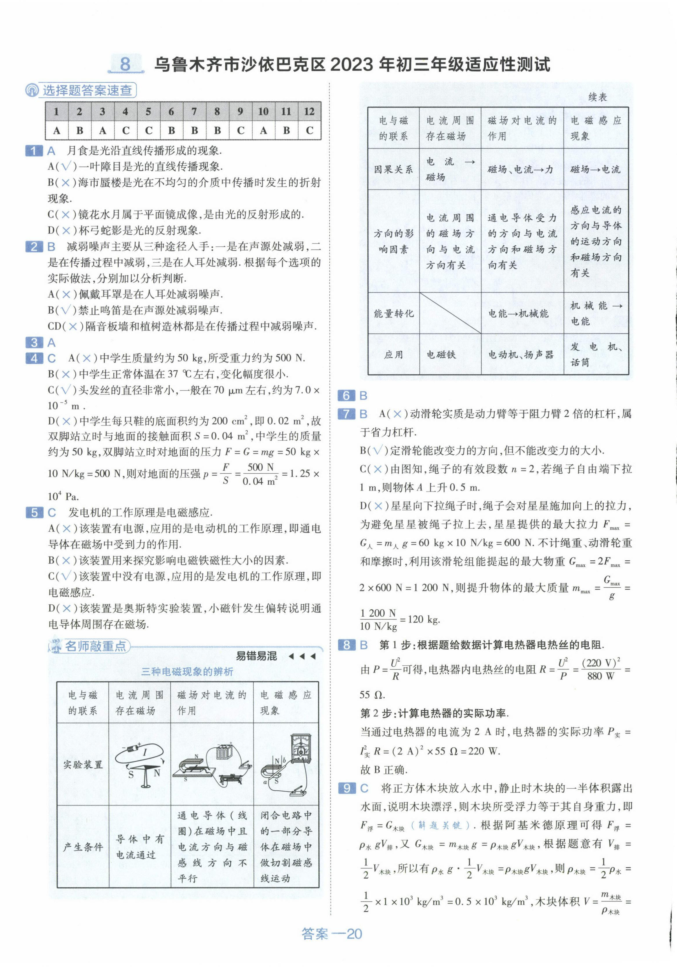 2024年金考卷45套匯編物理新疆專(zhuān)版 第20頁(yè)