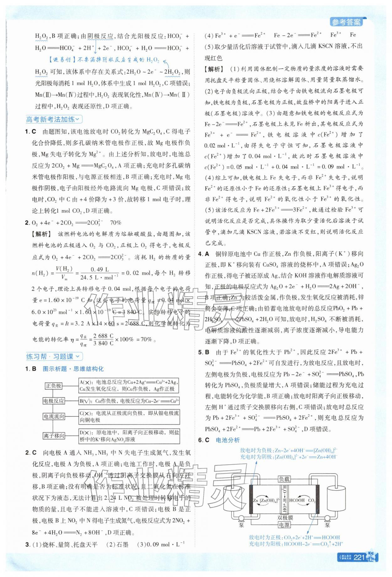 2025年教材帮高中化学选择性必修1苏教版 参考答案第6页