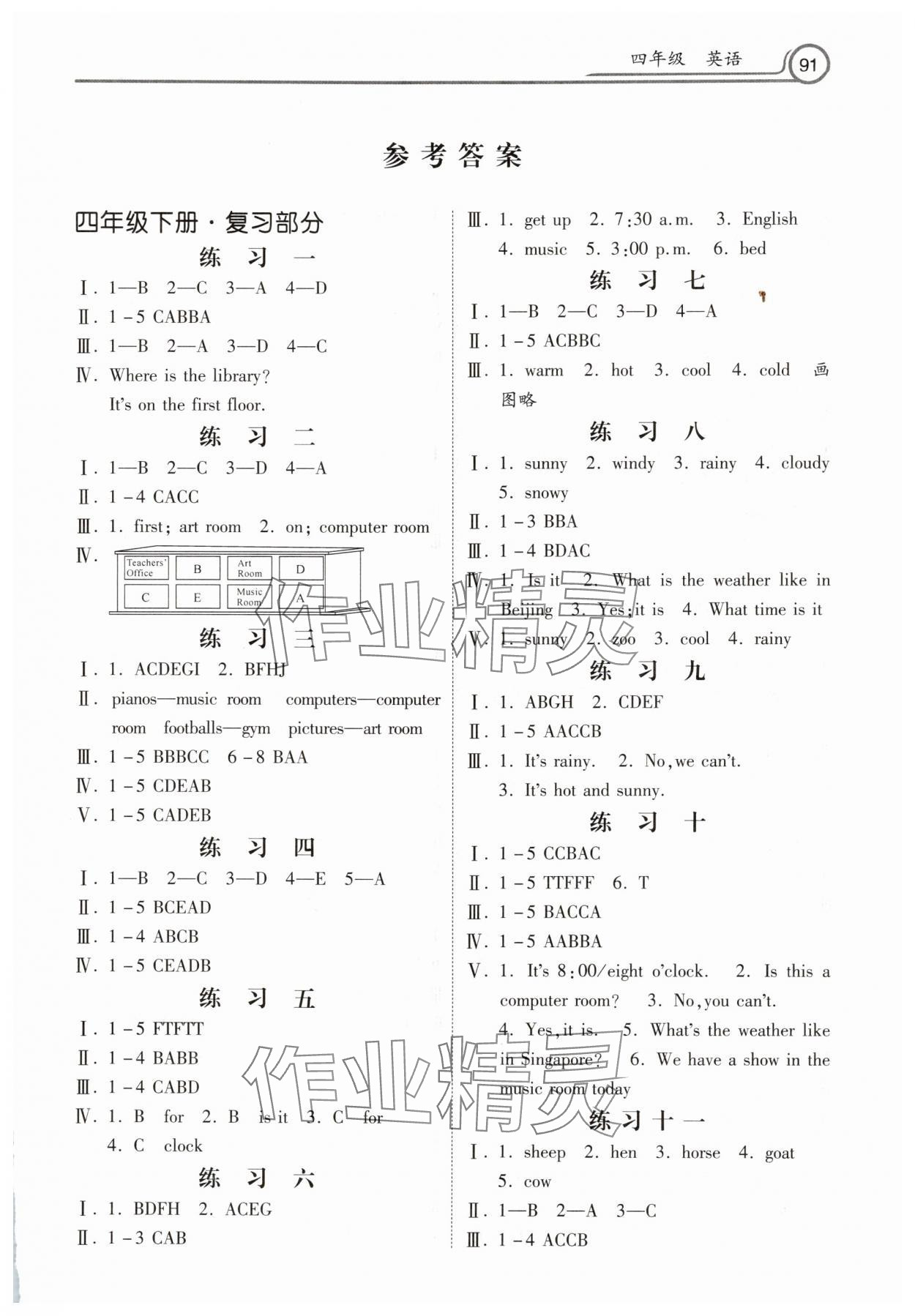 2025年暑假生活河北美術(shù)出版社四年級英語 第1頁