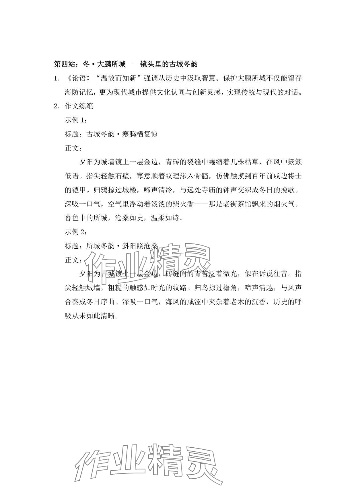 2025年鵬教圖書精彩假期暑假篇七年級 參考答案第3頁