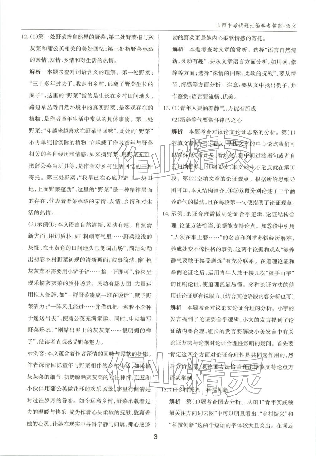 2026年中考試題探究試題薈萃語文山西專版&nbsp;第3頁