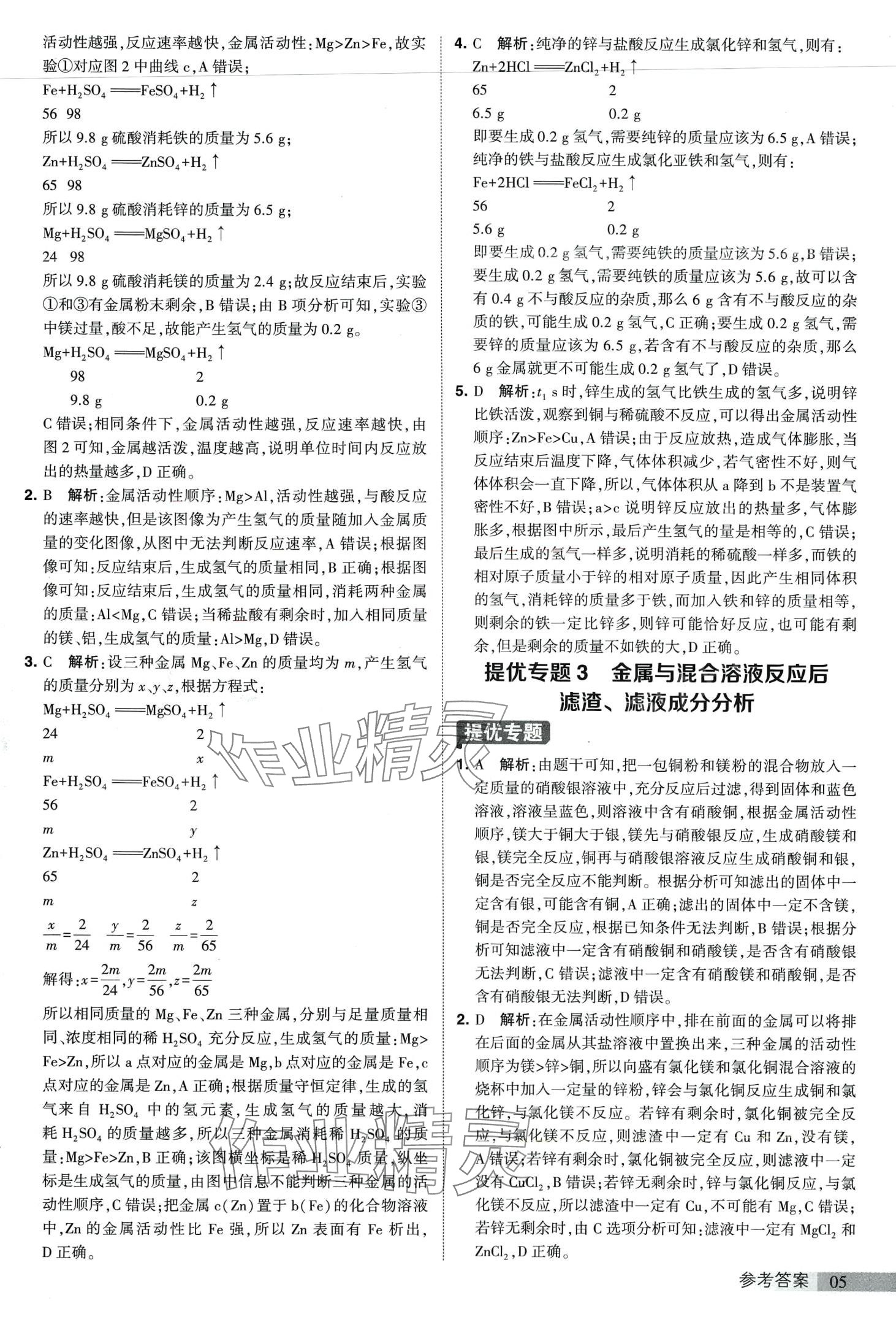 2024年經(jīng)綸學(xué)典提高班九年級(jí)化學(xué)下冊(cè)人教版 第5頁