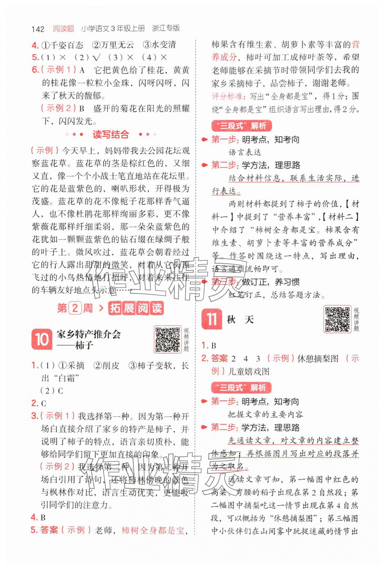 2025年一本阅读题三年级语文上册人教版浙江专版 第6页