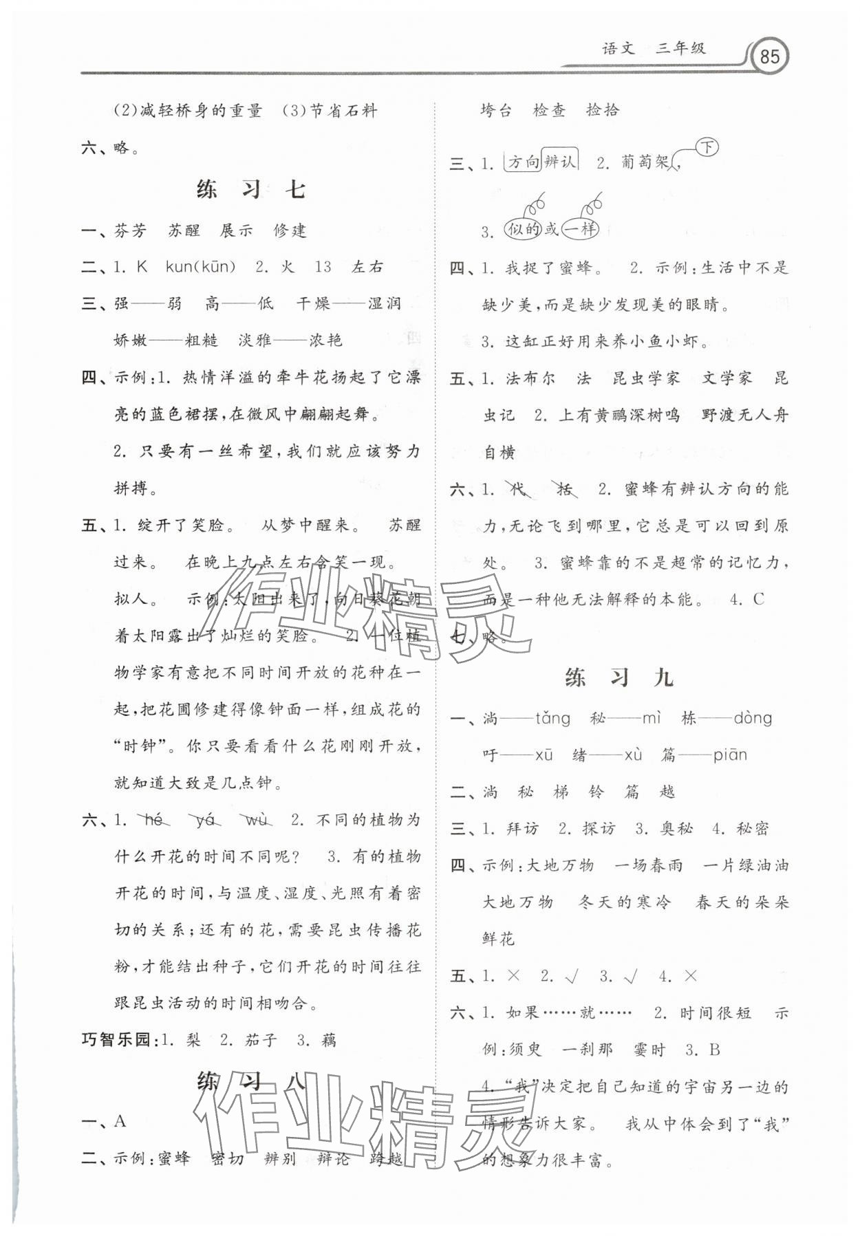 2025年暑假生活河北美術(shù)出版社三年級(jí)語(yǔ)文 第3頁(yè)