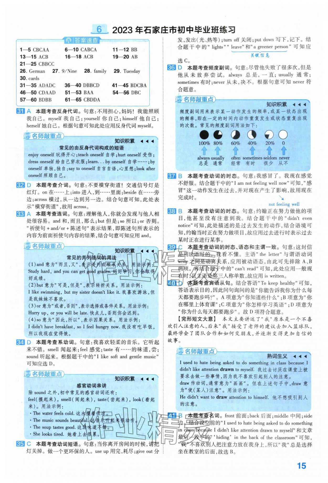 2024年金考卷45套匯編英語河北專版 第15頁