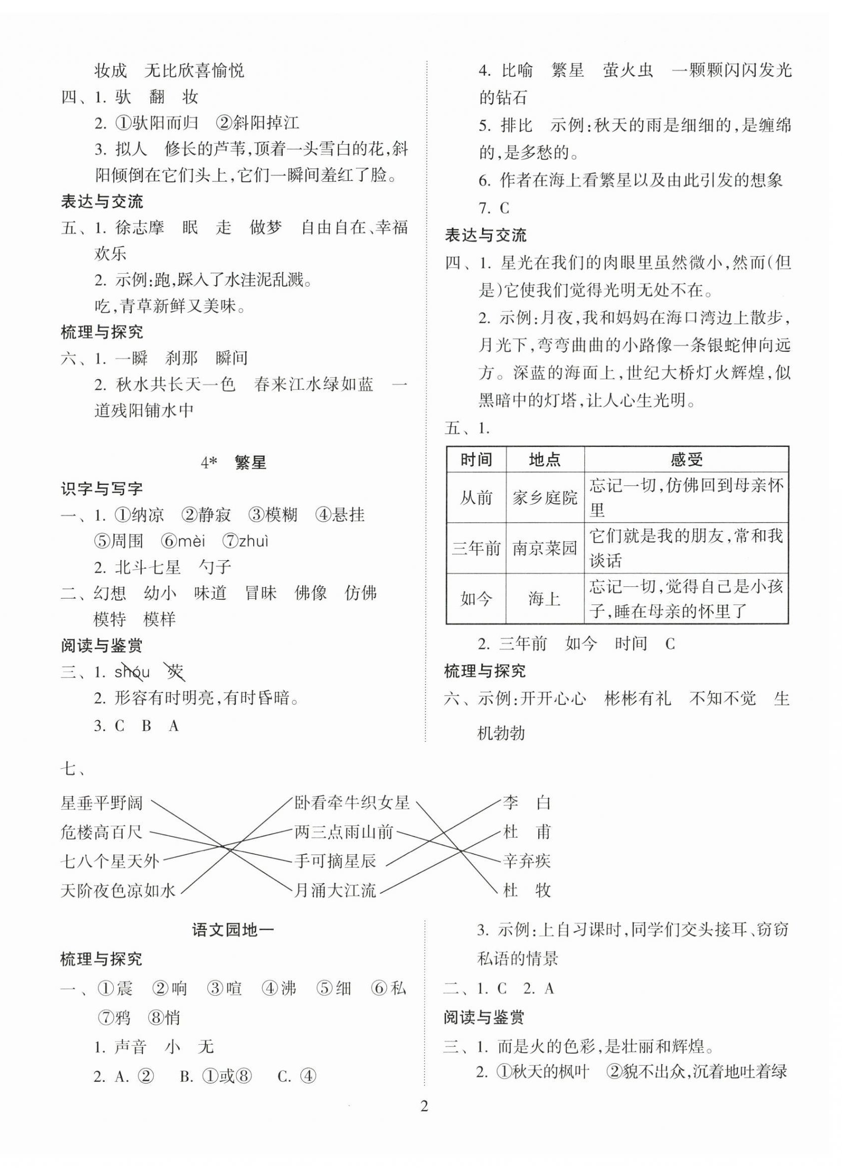 2025年金椰风新课程同步练四年级语文上册人教版 第2页