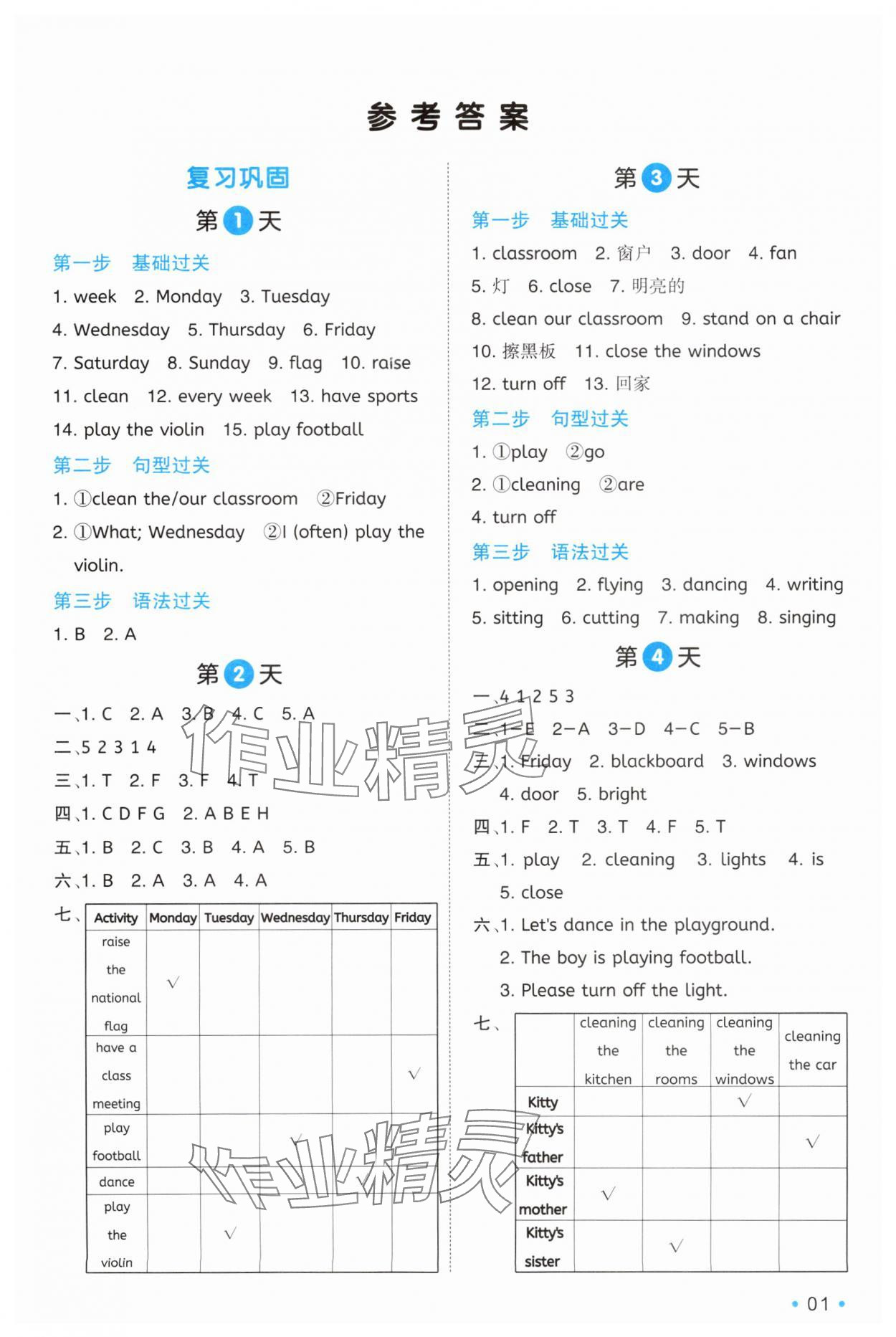 2025年一本暑假銜接4升5英語閩教版福建專版 第1頁
