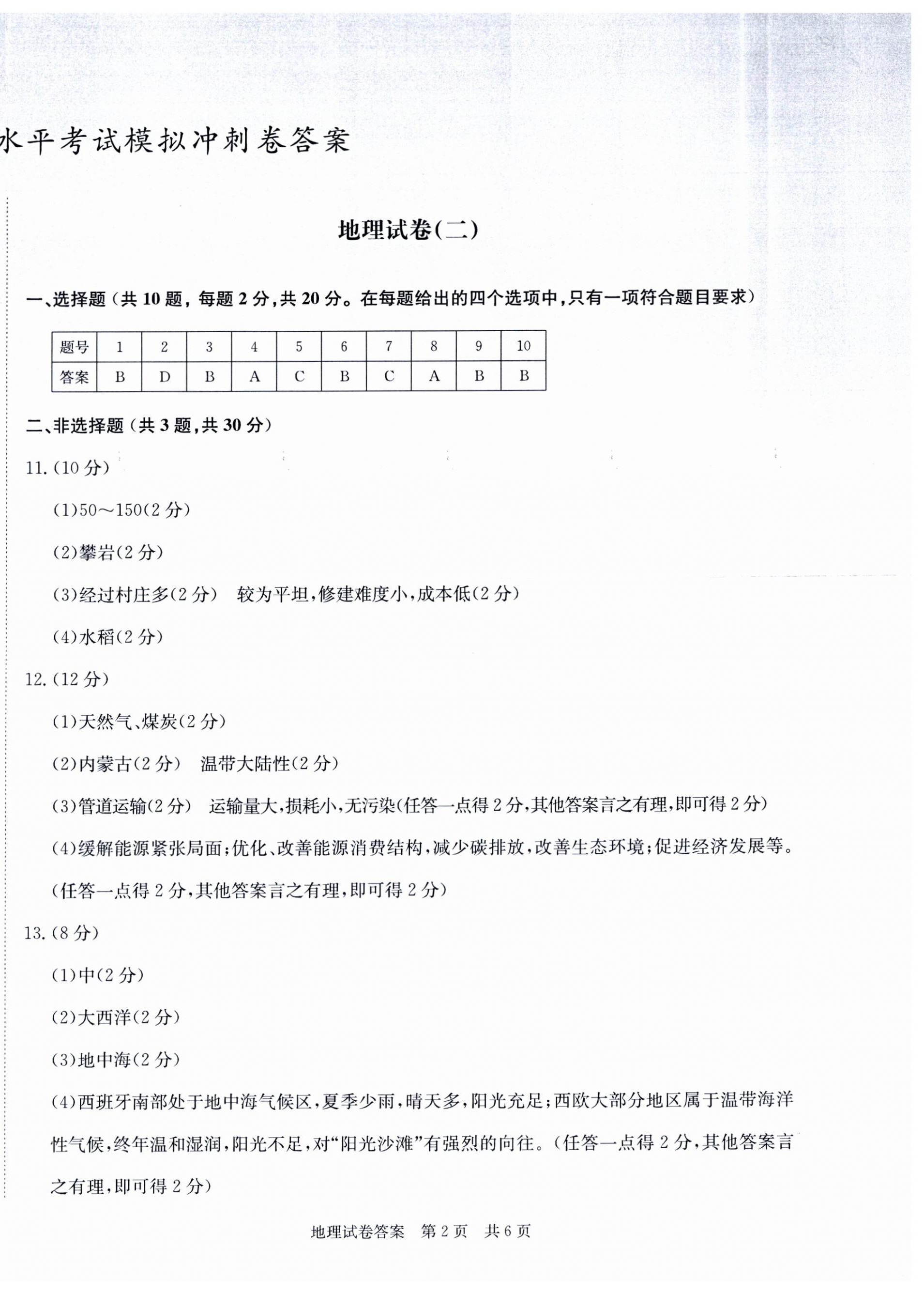 2024年中考复习指南模拟冲刺卷地理湖北专版 第2页