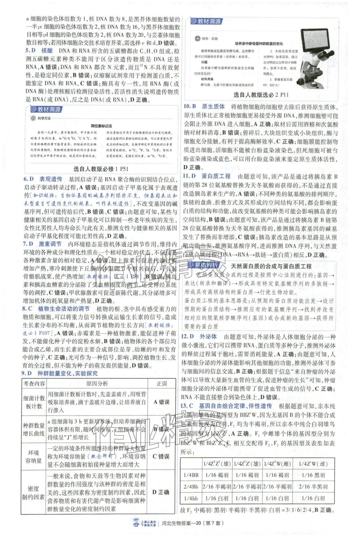 2026年金考卷優秀模擬試卷匯編45套高中生物河北專版 第20頁