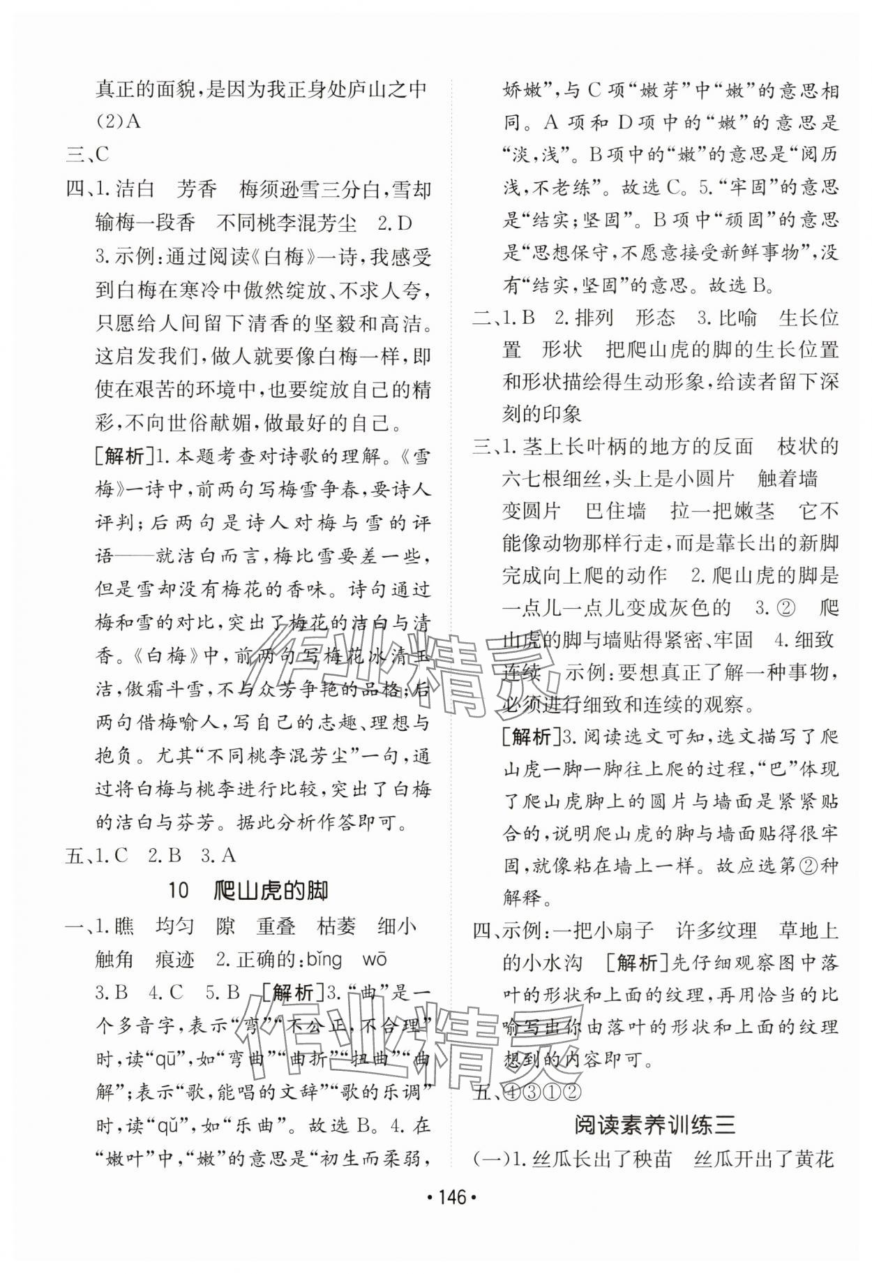 2025年同行課課100分過(guò)關(guān)作業(yè)四年級(jí)語(yǔ)文上冊(cè)人教版 第6頁(yè)