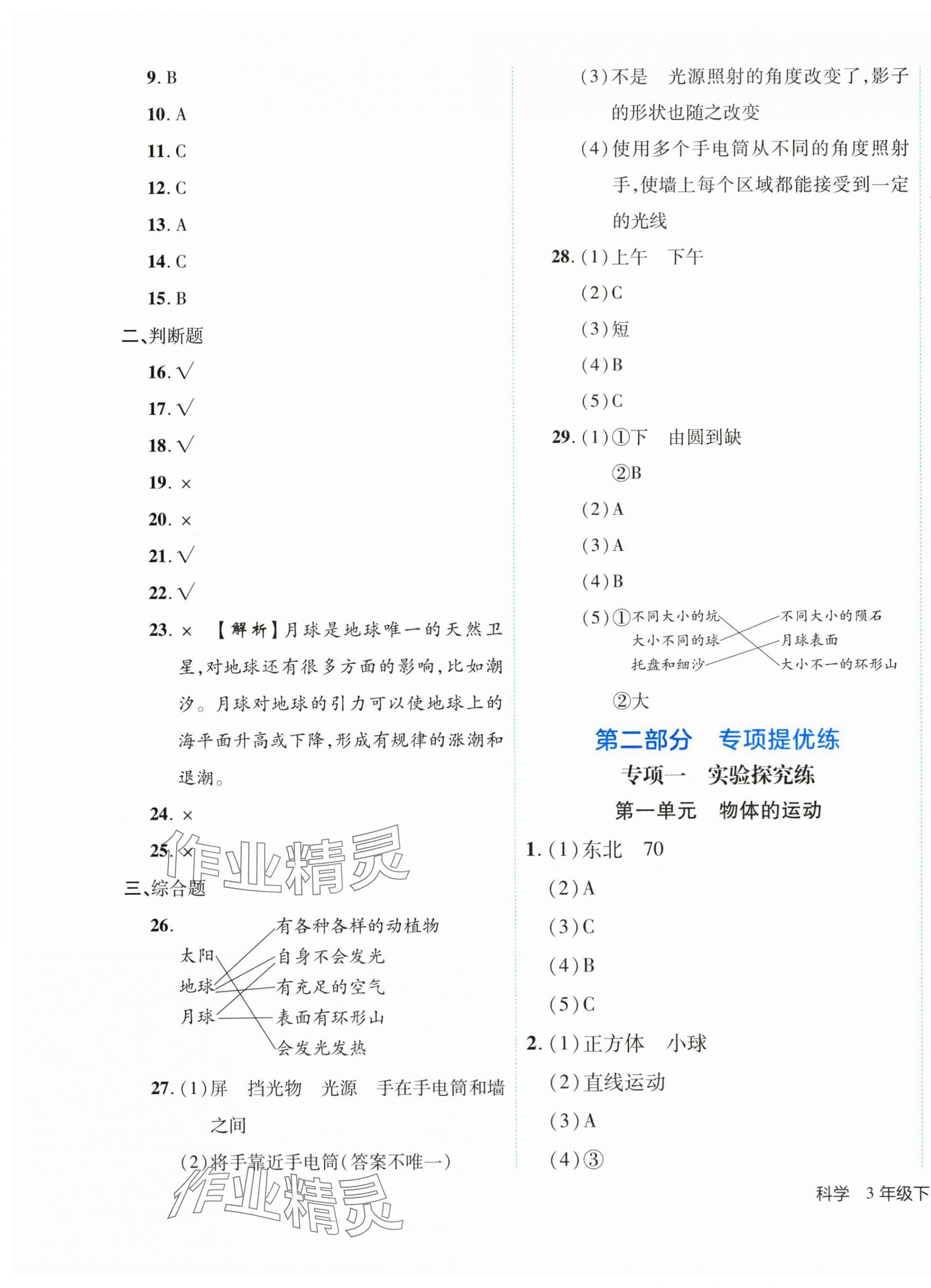 2025年期末真题新卷三年级科学下册教科版浙江专版&nbsp;第3页