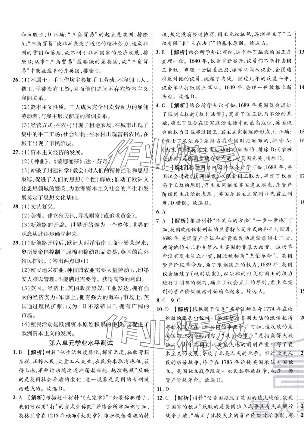 2024年魯人泰斗全程復(fù)習(xí)大考卷九年級(jí)歷史全一冊(cè)人教版 第5頁(yè)