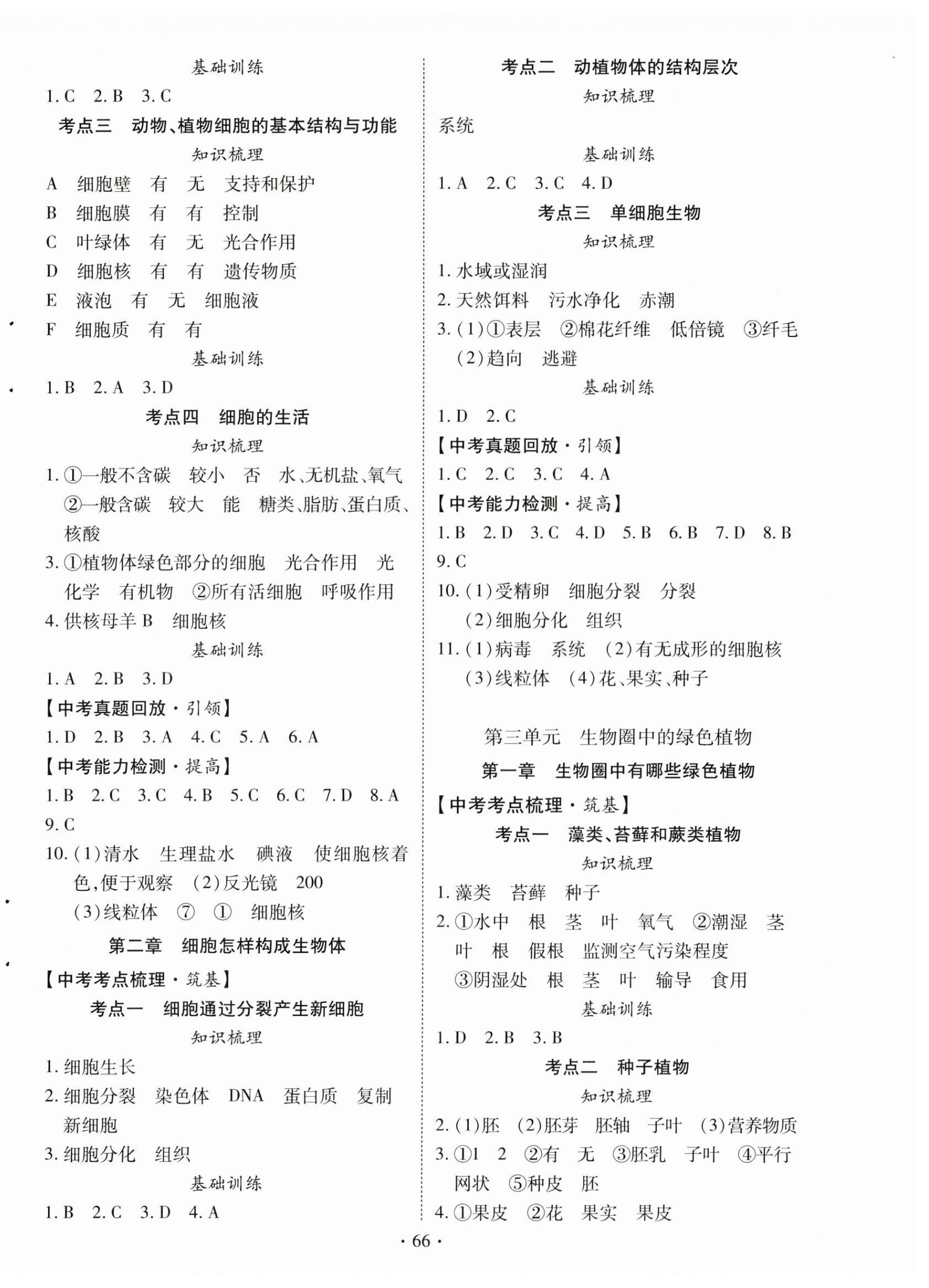 2025年初中学业水平考试复习指导生物河南专版 第2页