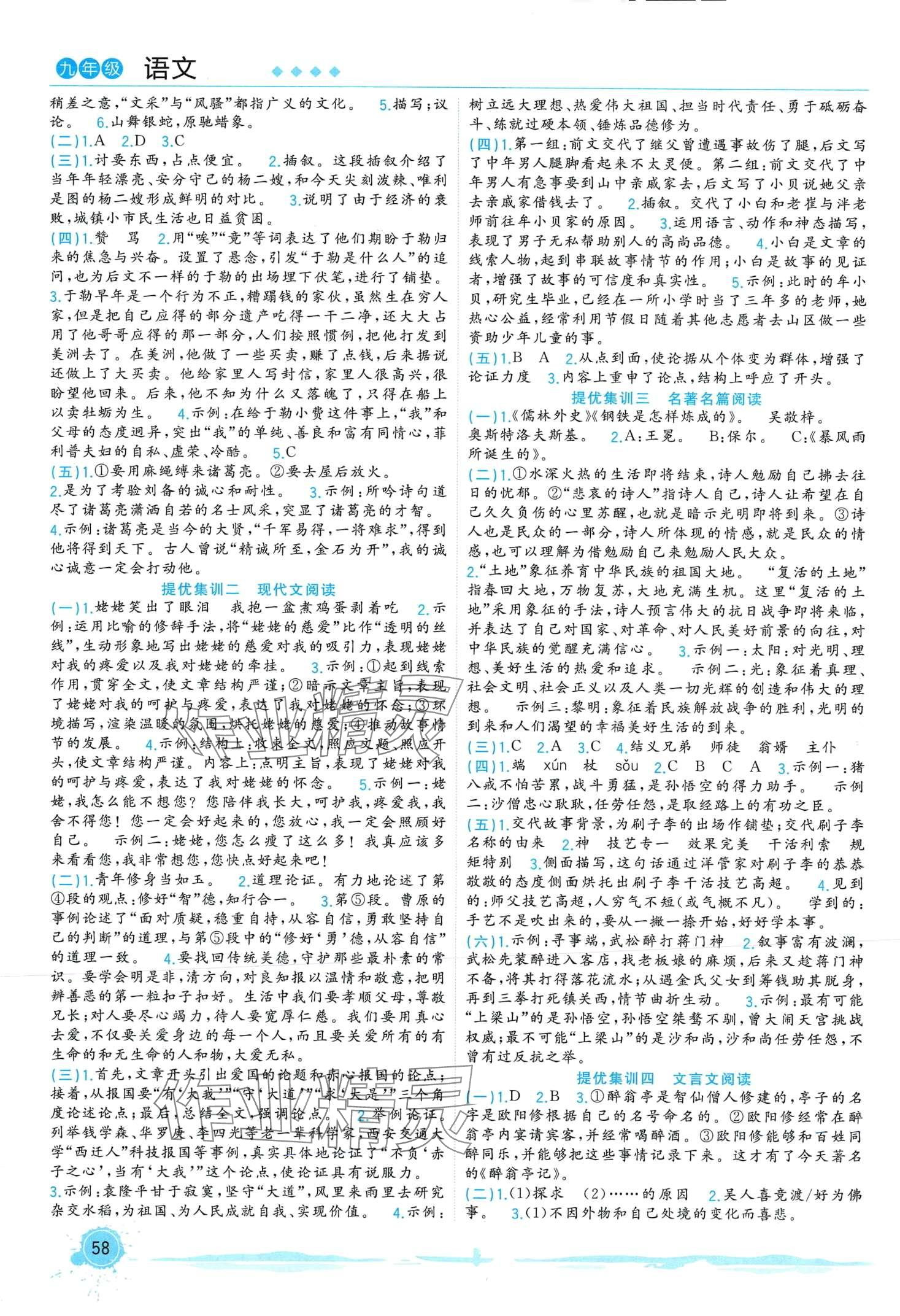 2024年寒假总动员合肥工业大学出版社九年级语文人教版 第2页