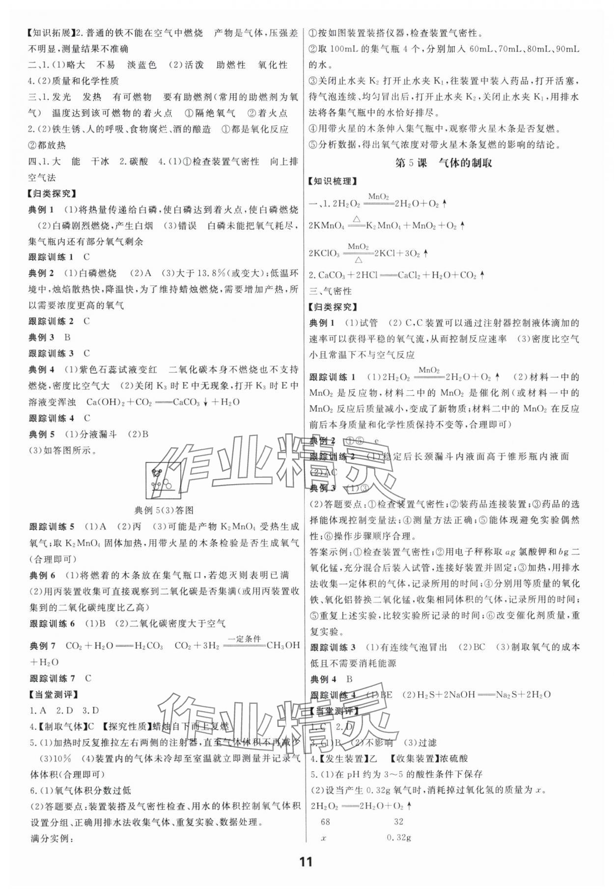 2024年全效學習中考學練測科學年級版 參考答案第10頁