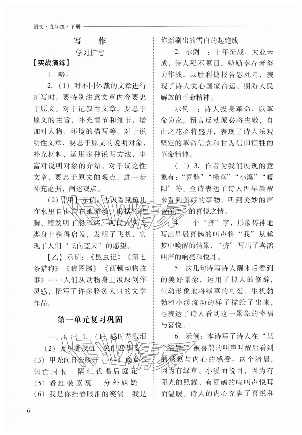 2025年新課程問題解決導學方案九年級語文下冊人教版 第6頁