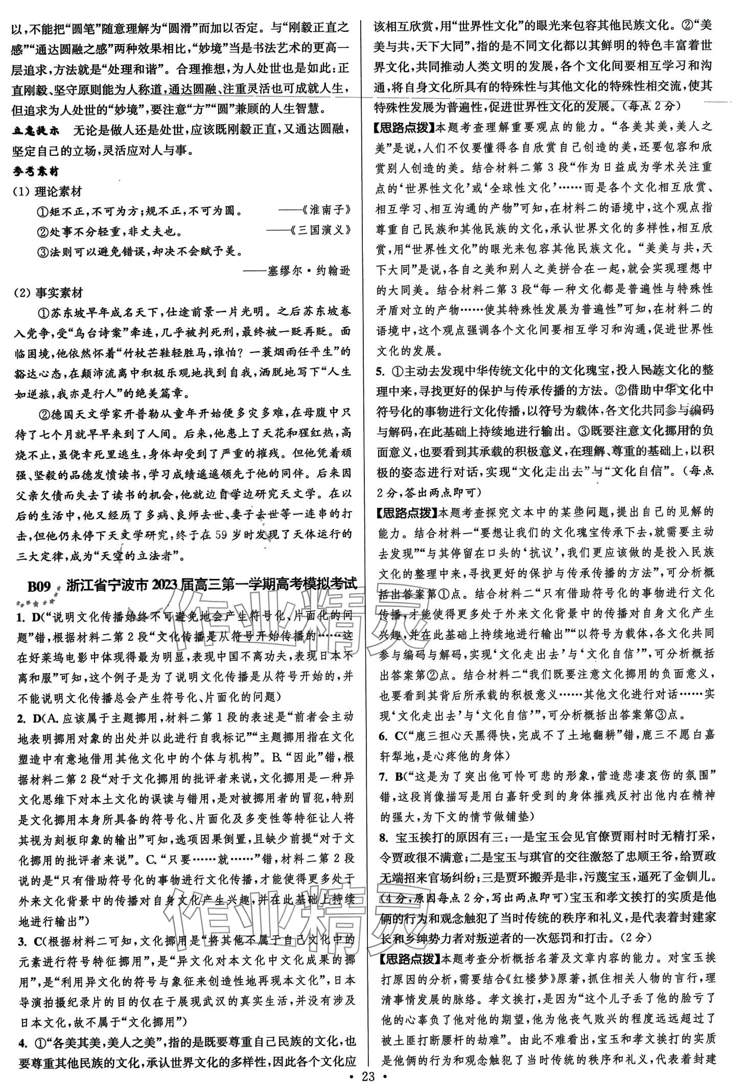 2024年模擬試卷匯編優(yōu)化38套高中語文&nbsp;第25頁