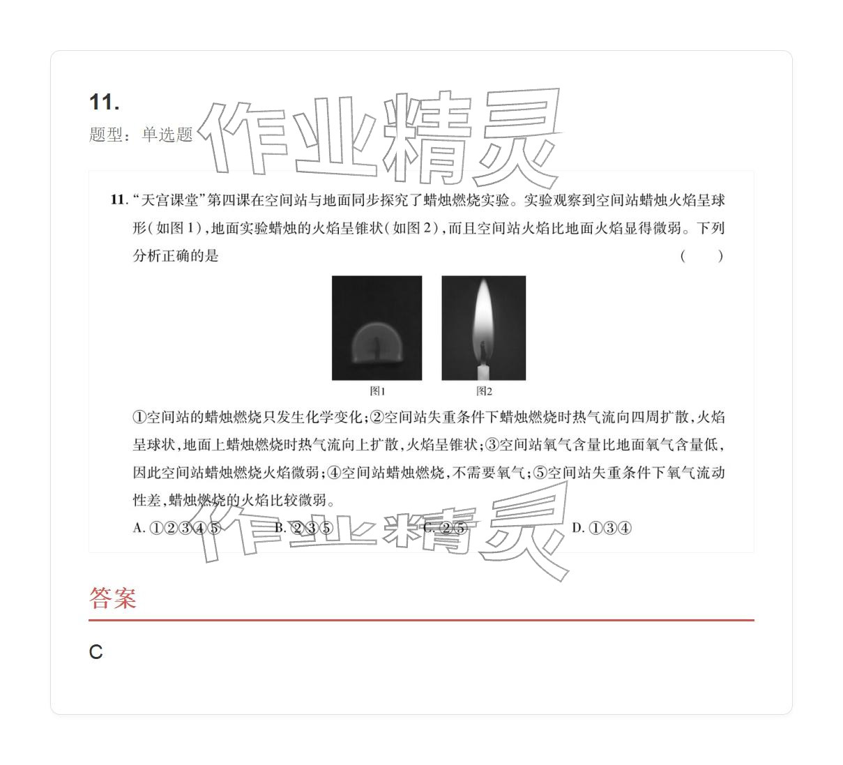 2025年学业水平评价九年级化学全一册人教版&nbsp;参考答案第11页