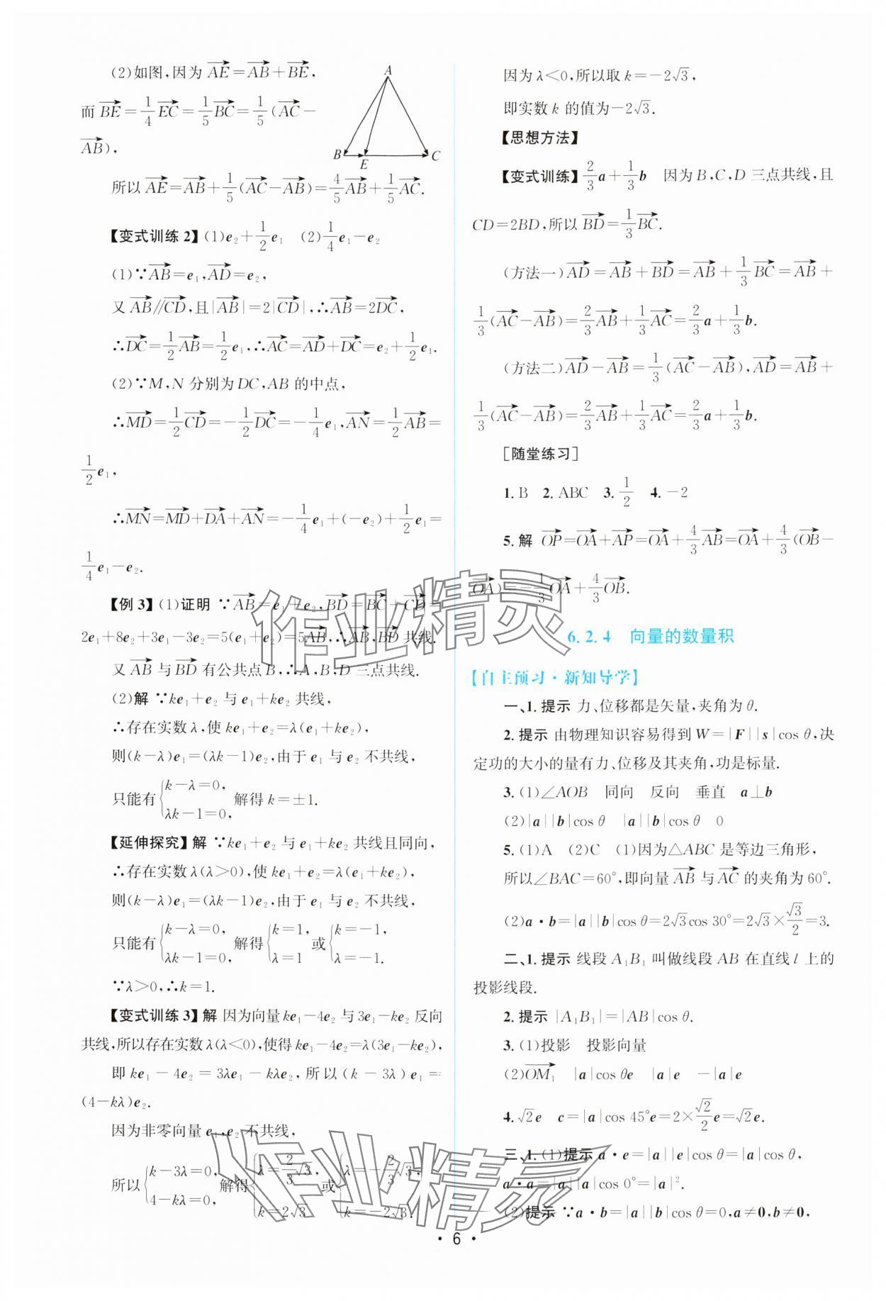 2024年高中同步测控优化设计高中数学必修第二册人教版增强版 参考答案第5页