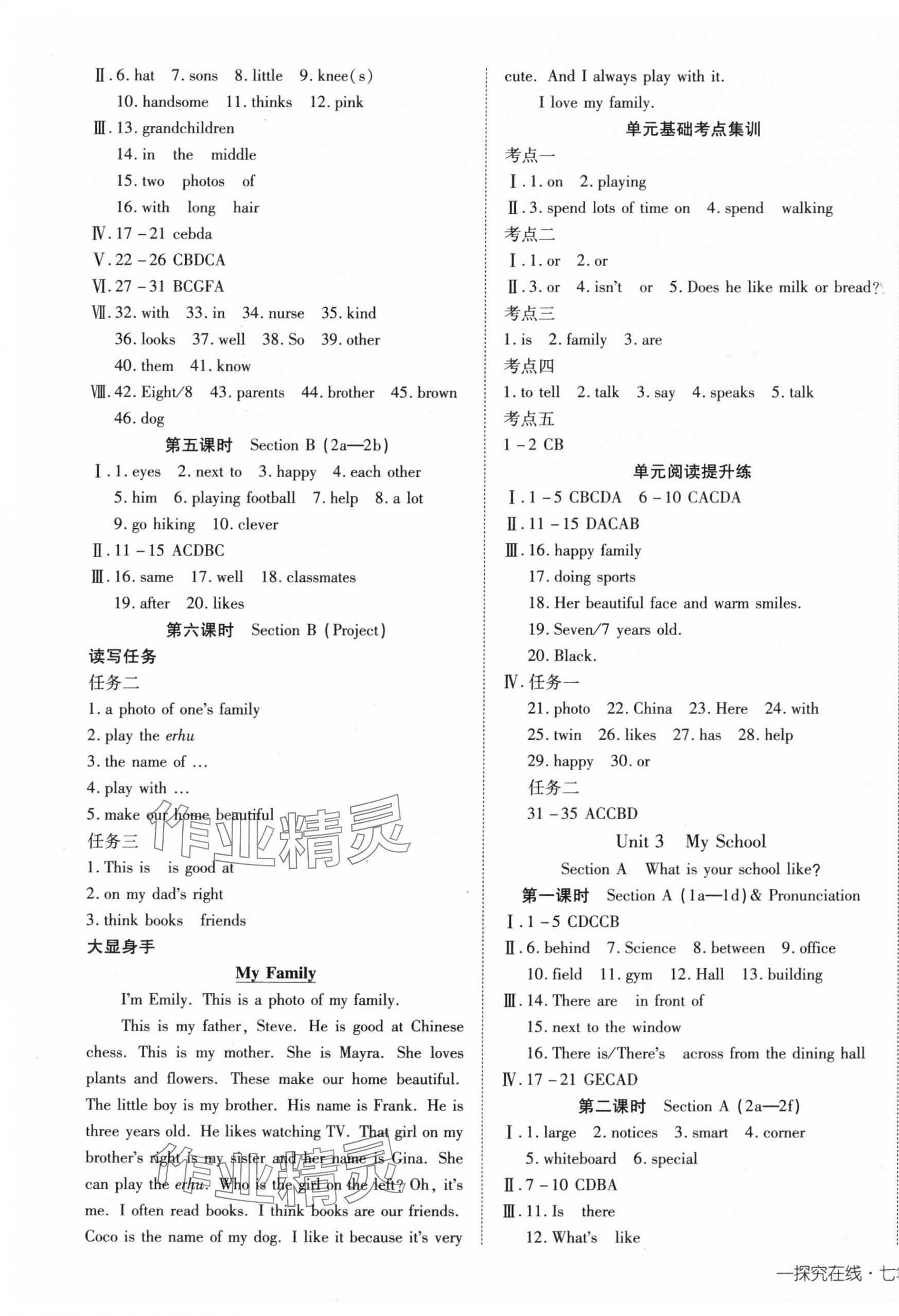 2024年探究在線高效課堂七年級(jí)英語(yǔ)上冊(cè)人教版 第5頁(yè)