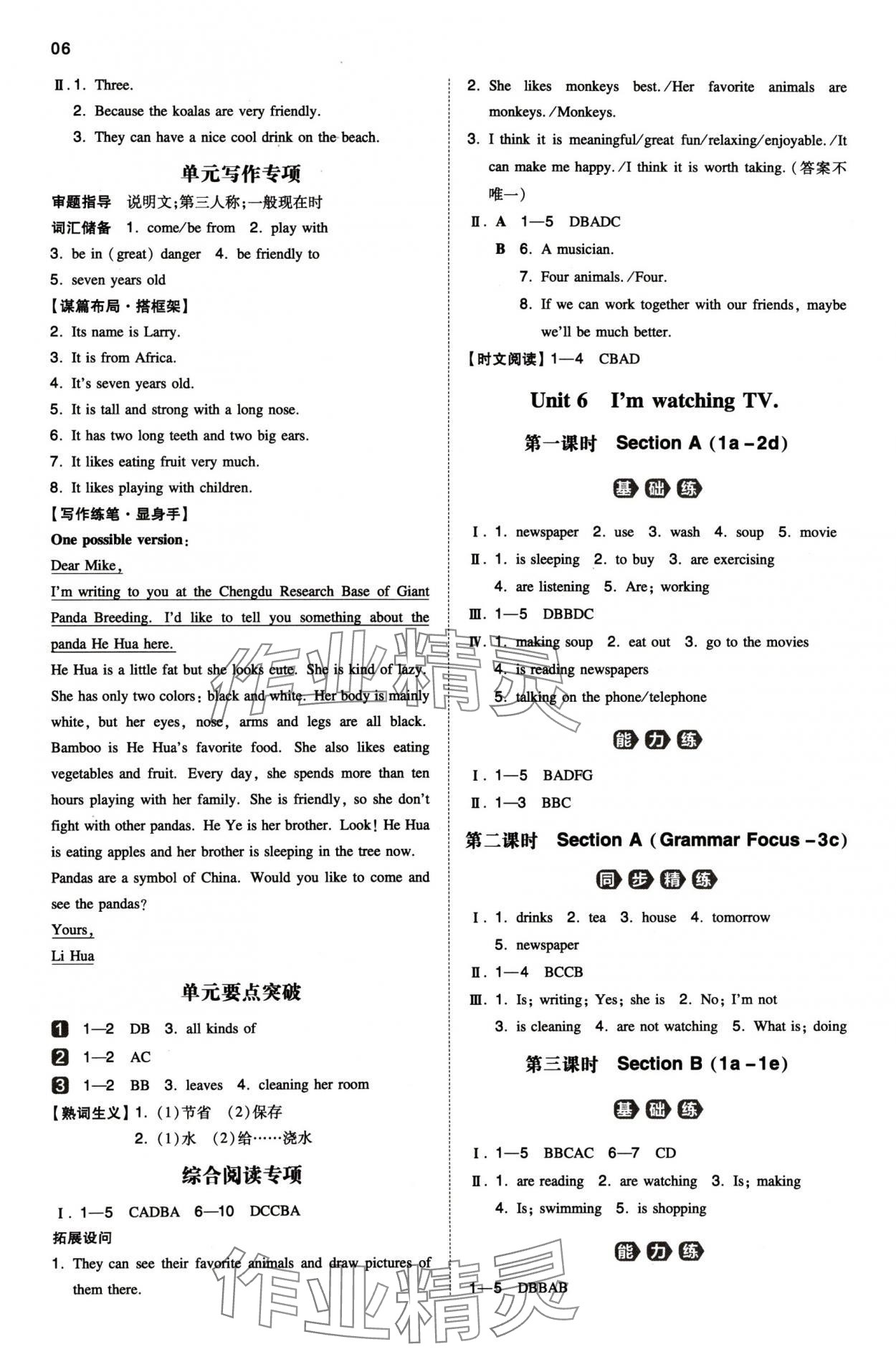 2024年一本七年級英語下冊人教版安徽專版 第6頁