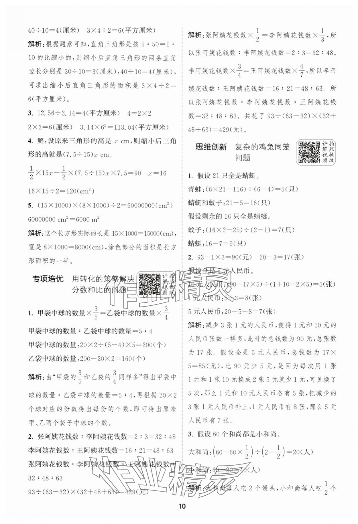 2025年通城學典拔尖新方案六年級數學下冊蘇教版 第10頁