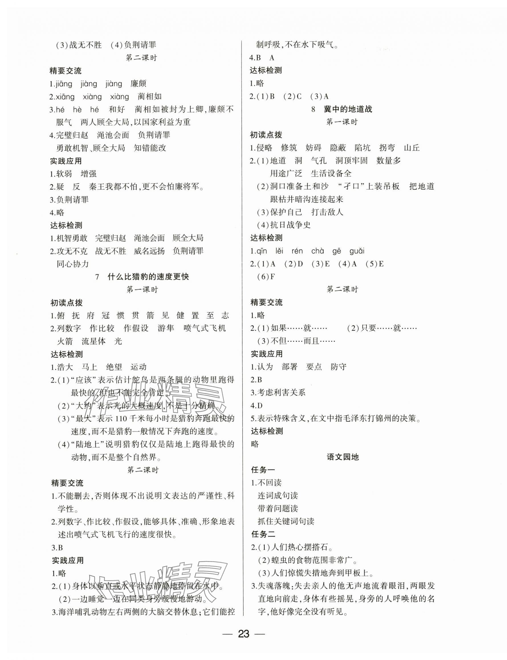 2024年新课标两导两练高效学案五年级语文上册人教版 第3页